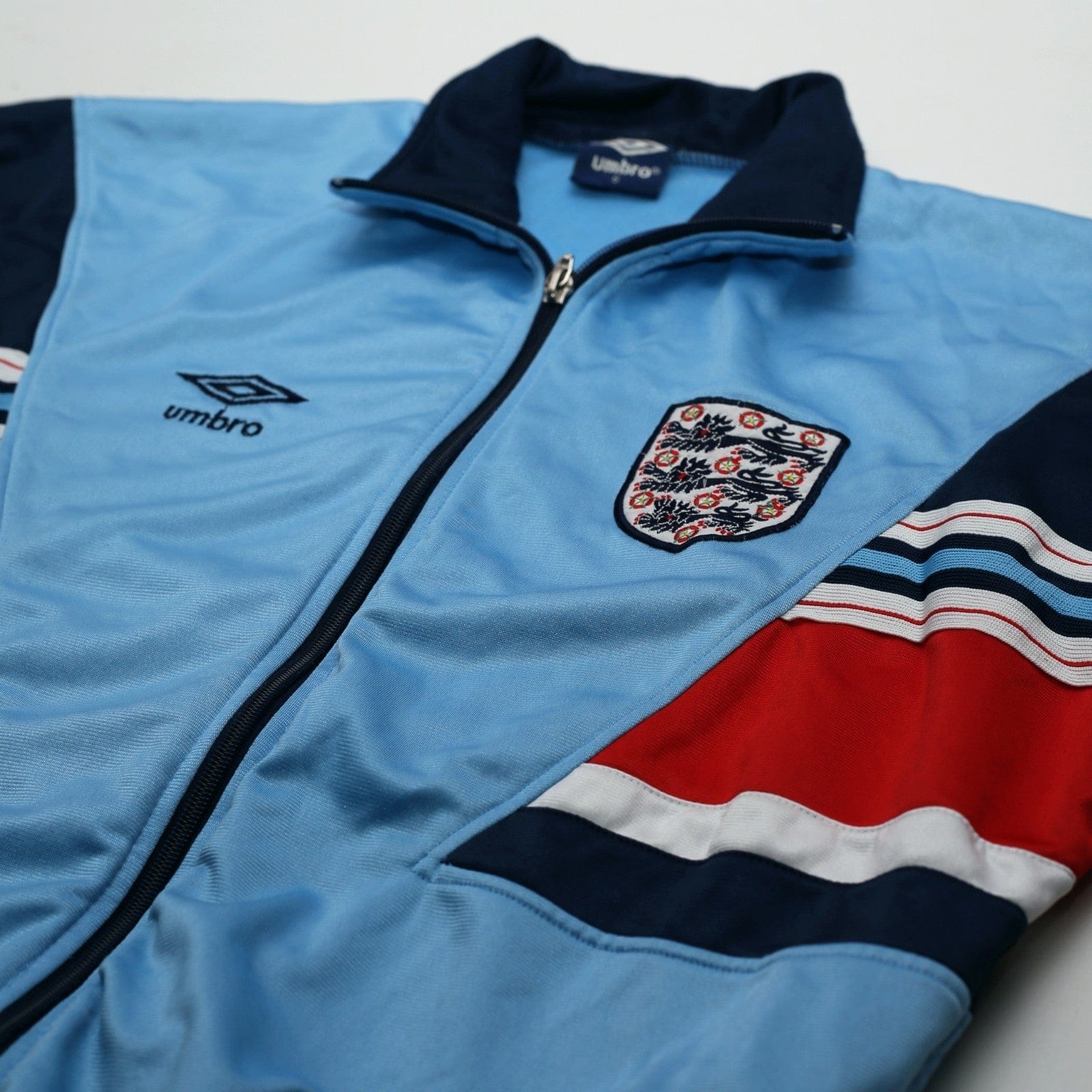1987/90 England Vintage Umbro Track Top Jacket (S/M) Euro 88 - Image 6