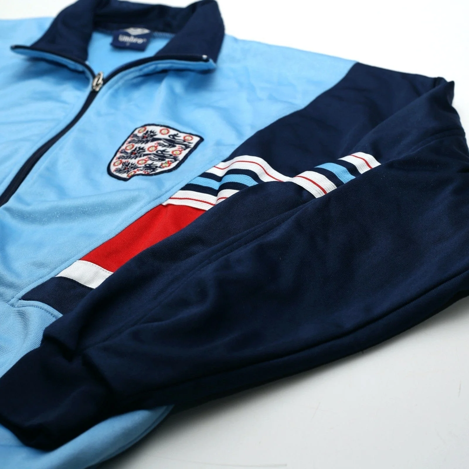 1987/90 England Vintage Umbro Track Top Jacket (S/M) Euro 88 - Image 7
