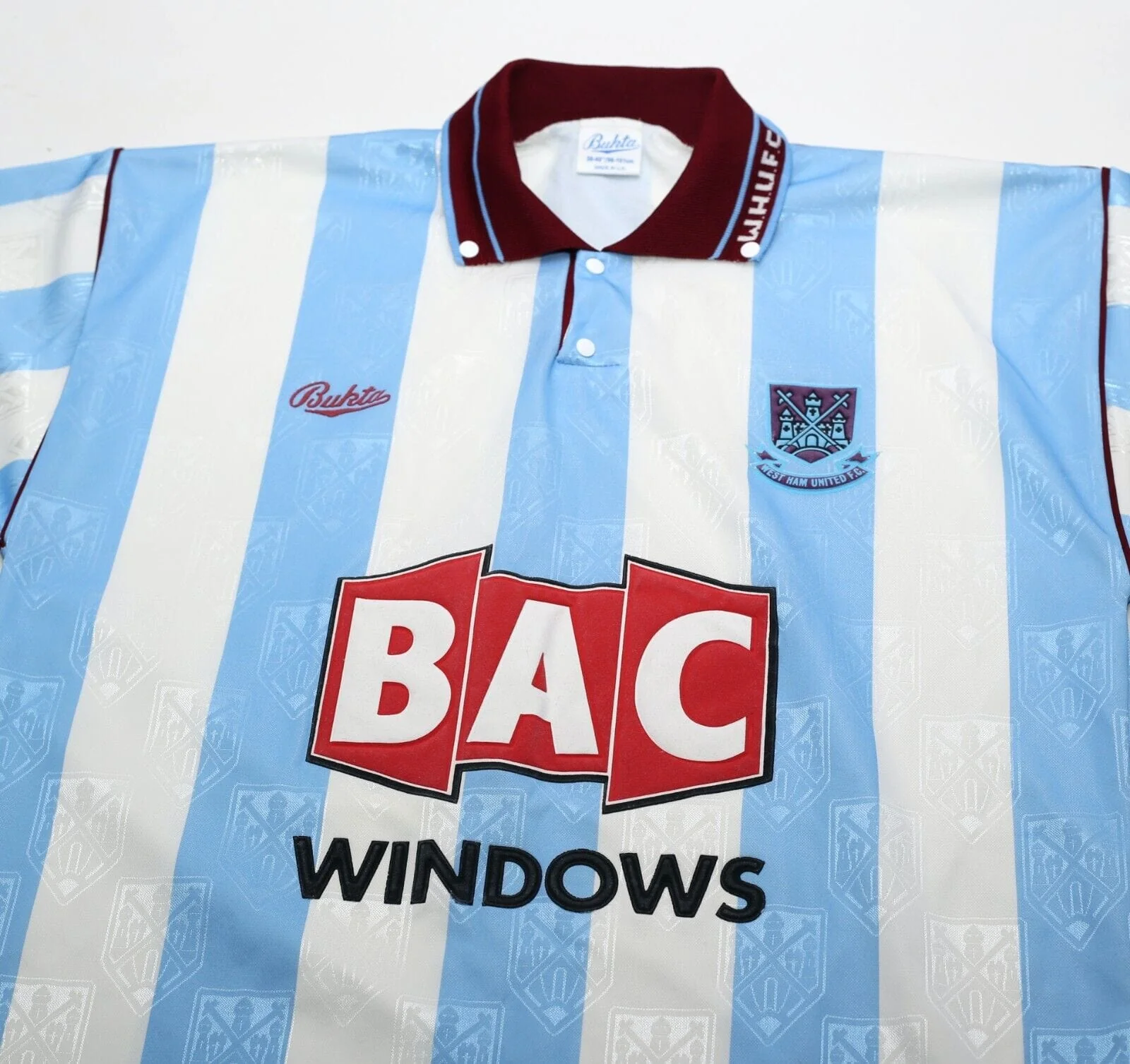 1991/92 WEST HAM UNITED Vintage Bukta Away Football Shirt (M) 38/40 - Image 3