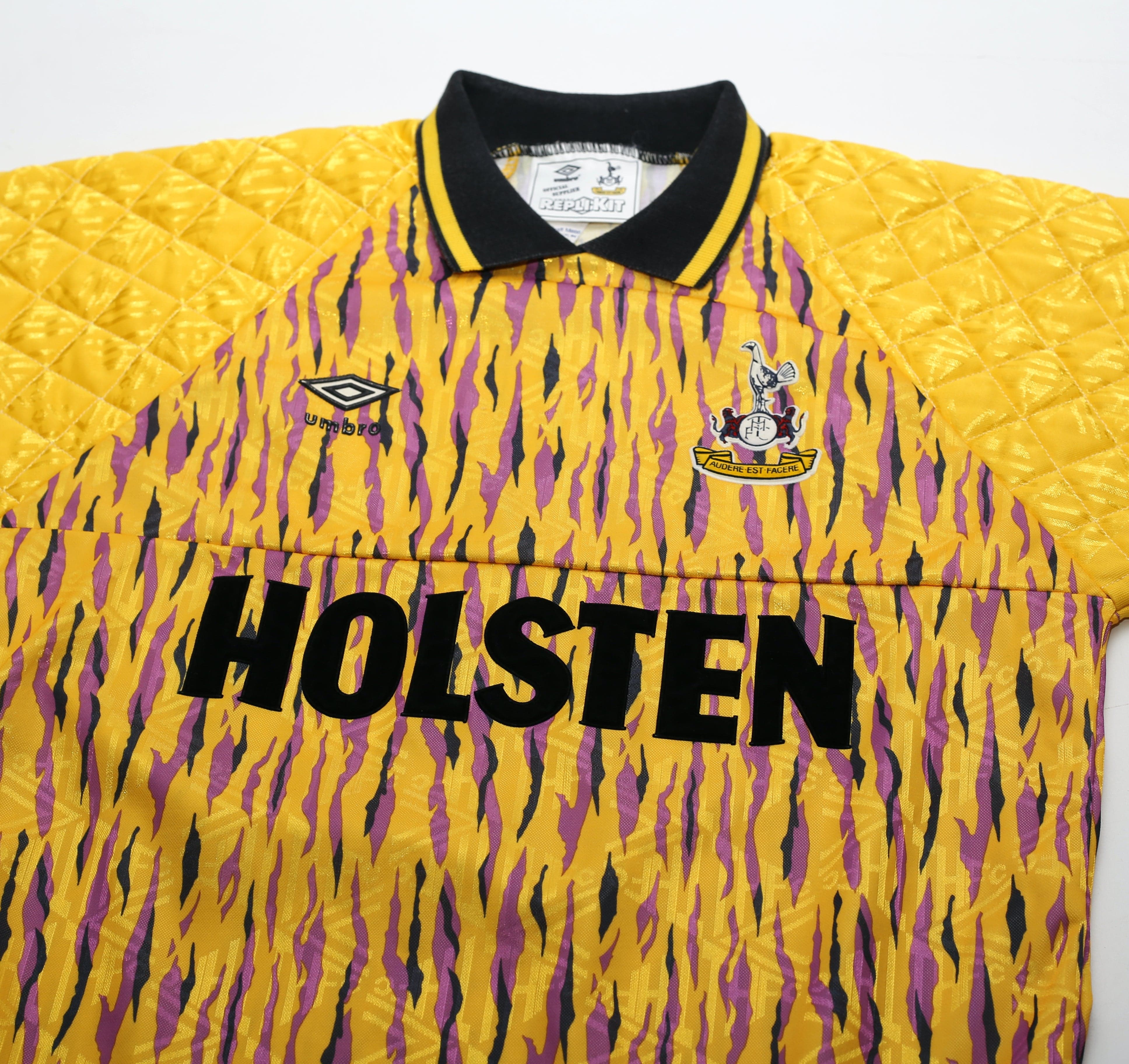 1991/93 Tottenham Hotspur #1 Vintage Umbro Goalkeeper Football Shirt (S) GK - Image 4
