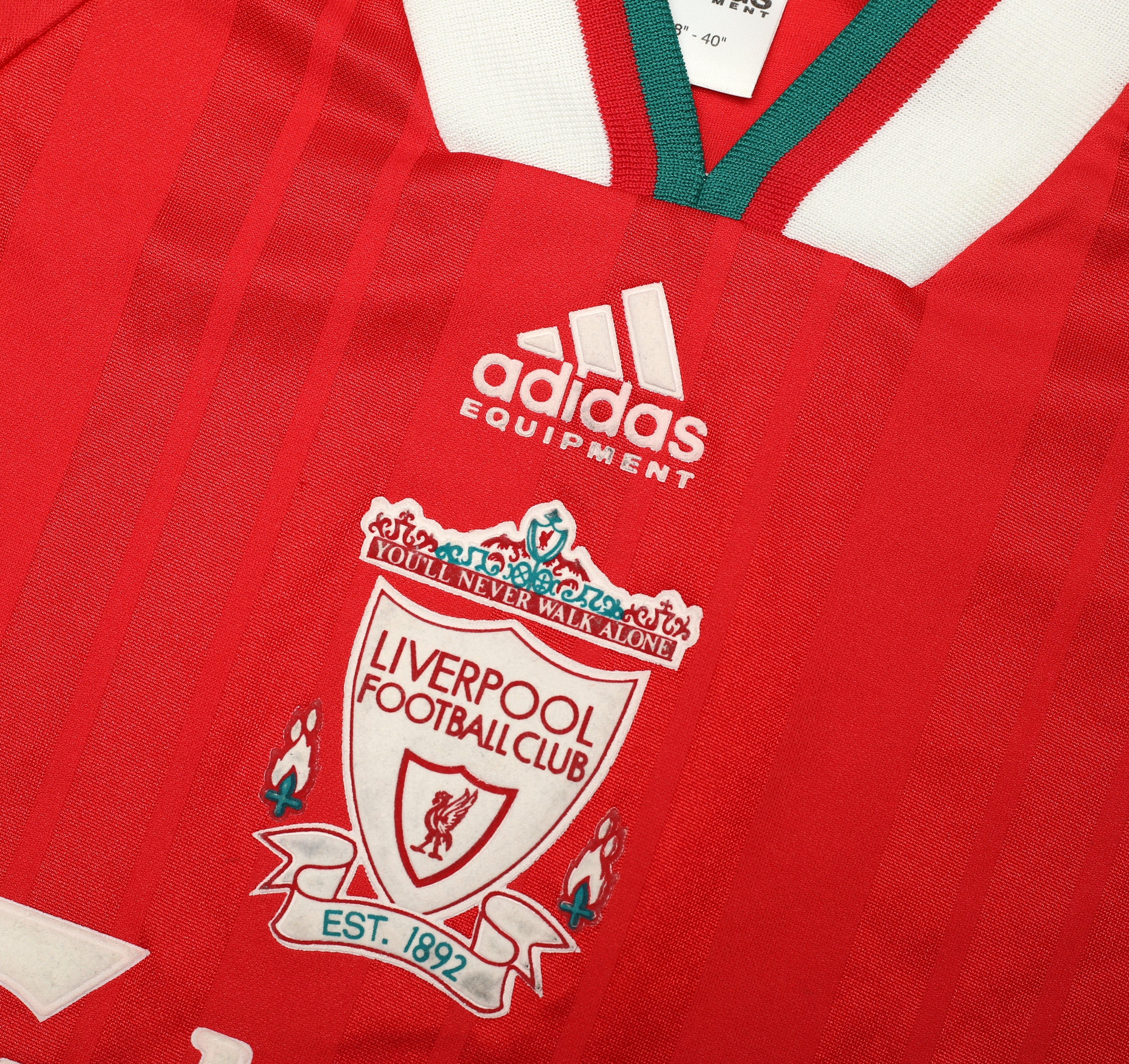 1993/95 LIVERPOOL Vintage adidas Equipment Home Football Shirt 38/40 (M) - Image 9