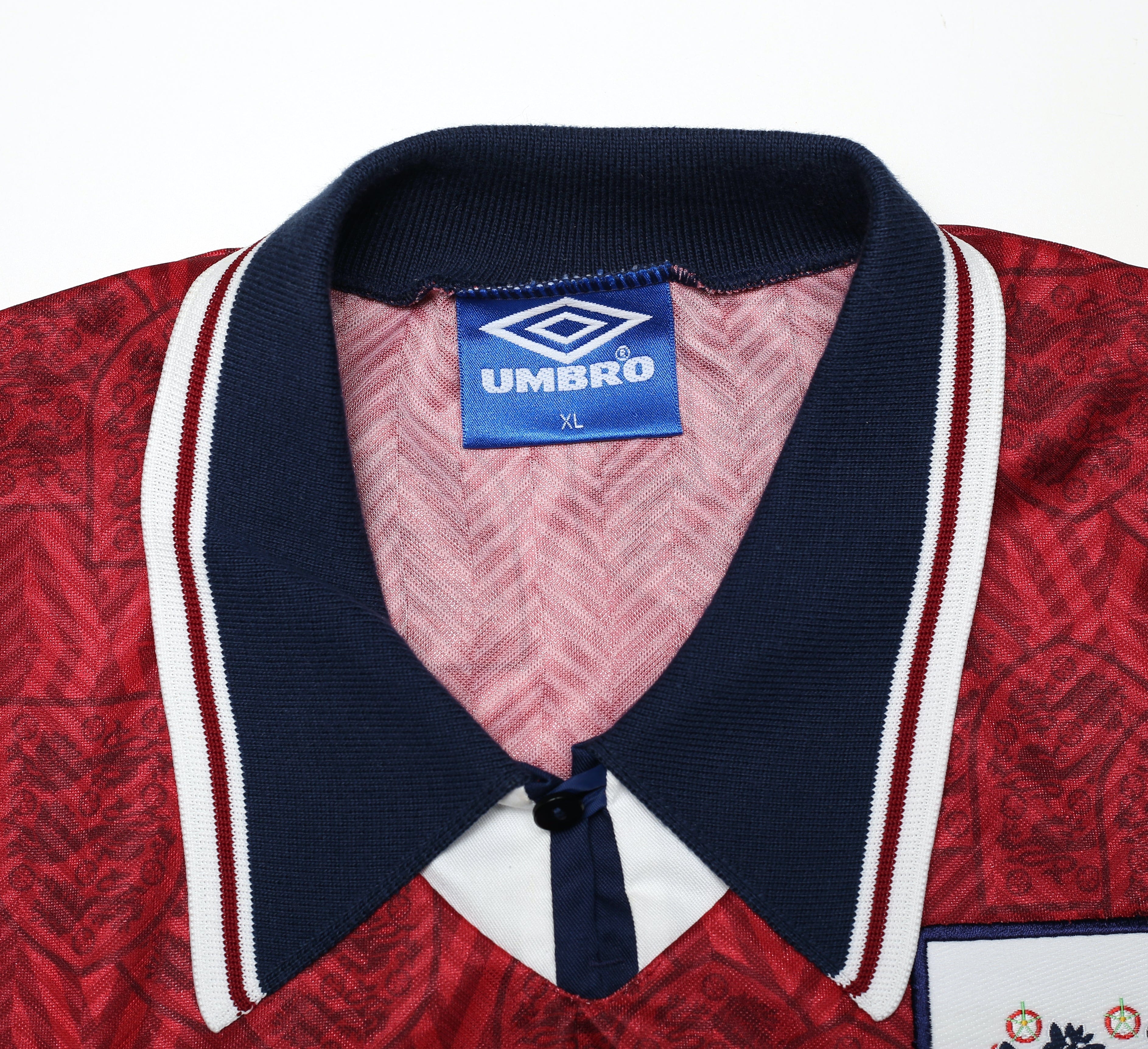 1994/95 SHEARER #9 England Umbro away Football Shirt (L/XL) - Image 10