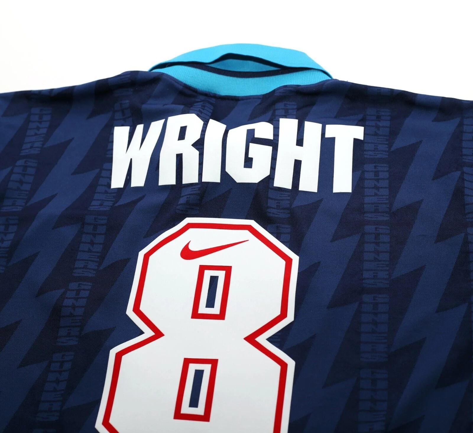 1994/95 WRIGHT #8 Arsenal Vintage Nike Away Football Shirt (L) - Image 10