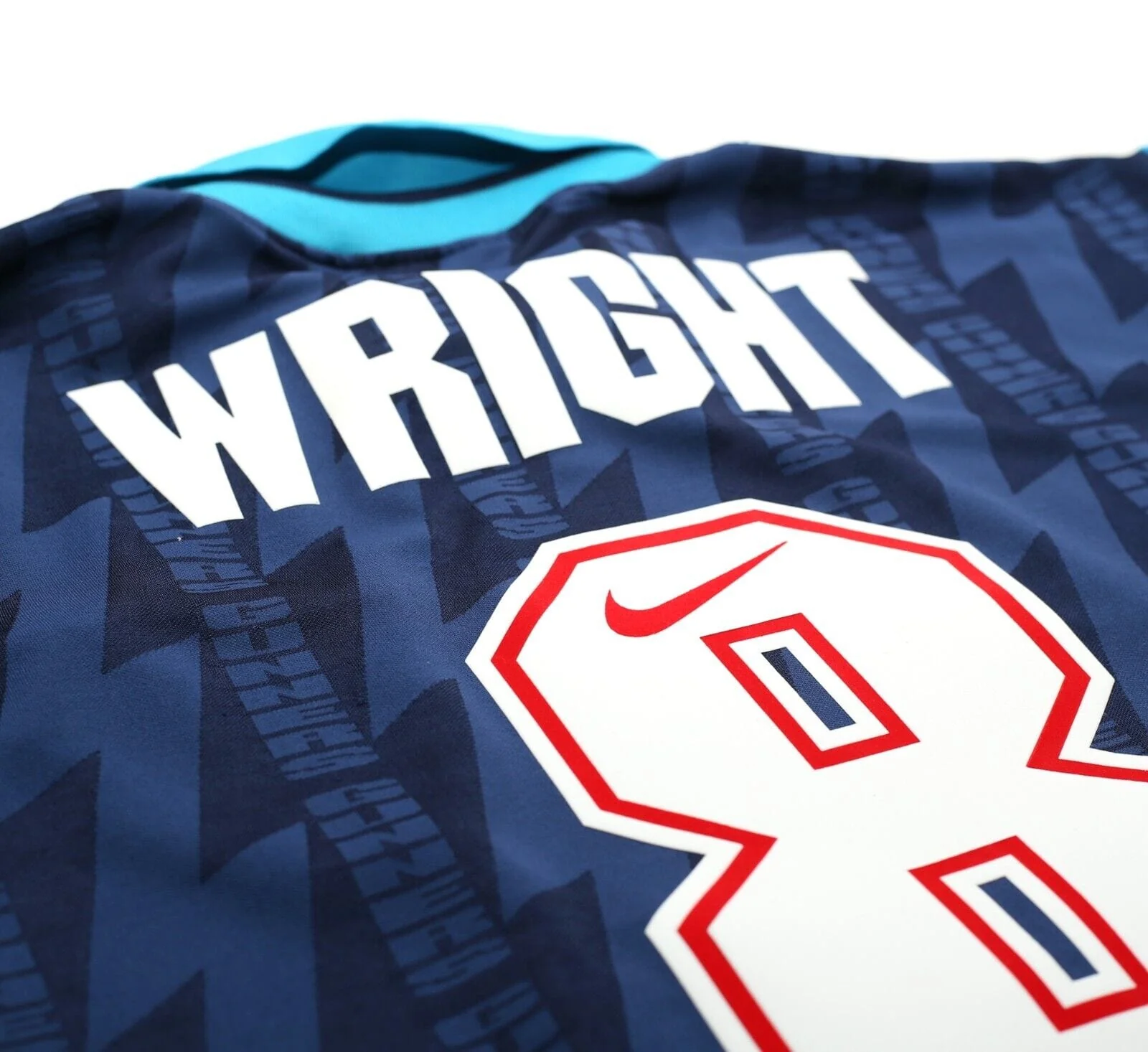 1994/95 WRIGHT #8 Arsenal Vintage Nike Away Football Shirt (L) - Image 13