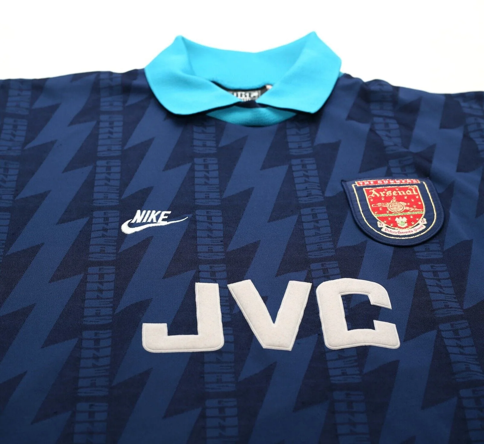 1994/95 WRIGHT #8 Arsenal Vintage Nike Away Football Shirt (L) - Image 4