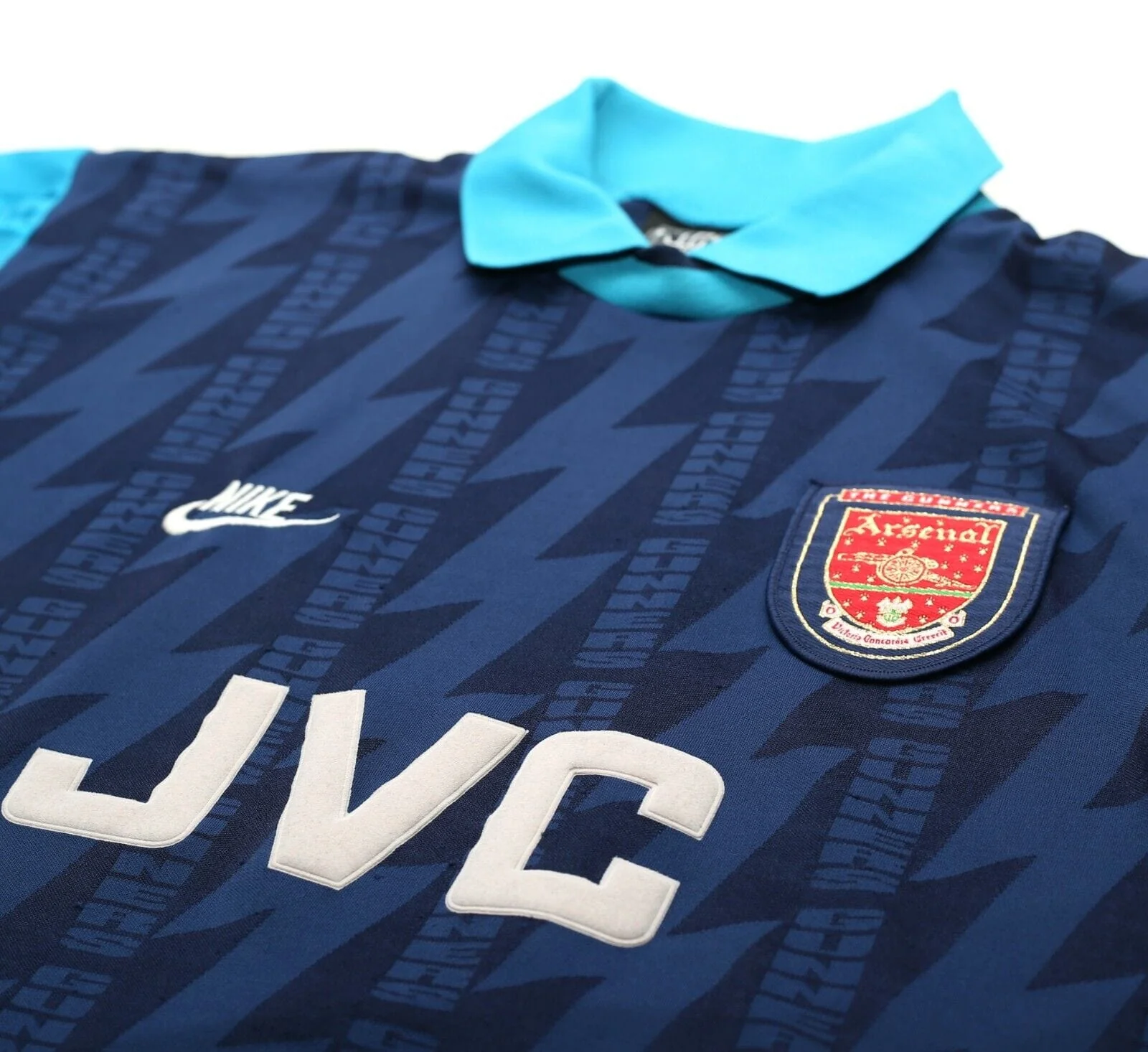 1994/95 WRIGHT #8 Arsenal Vintage Nike Away Football Shirt (L) - Image 5