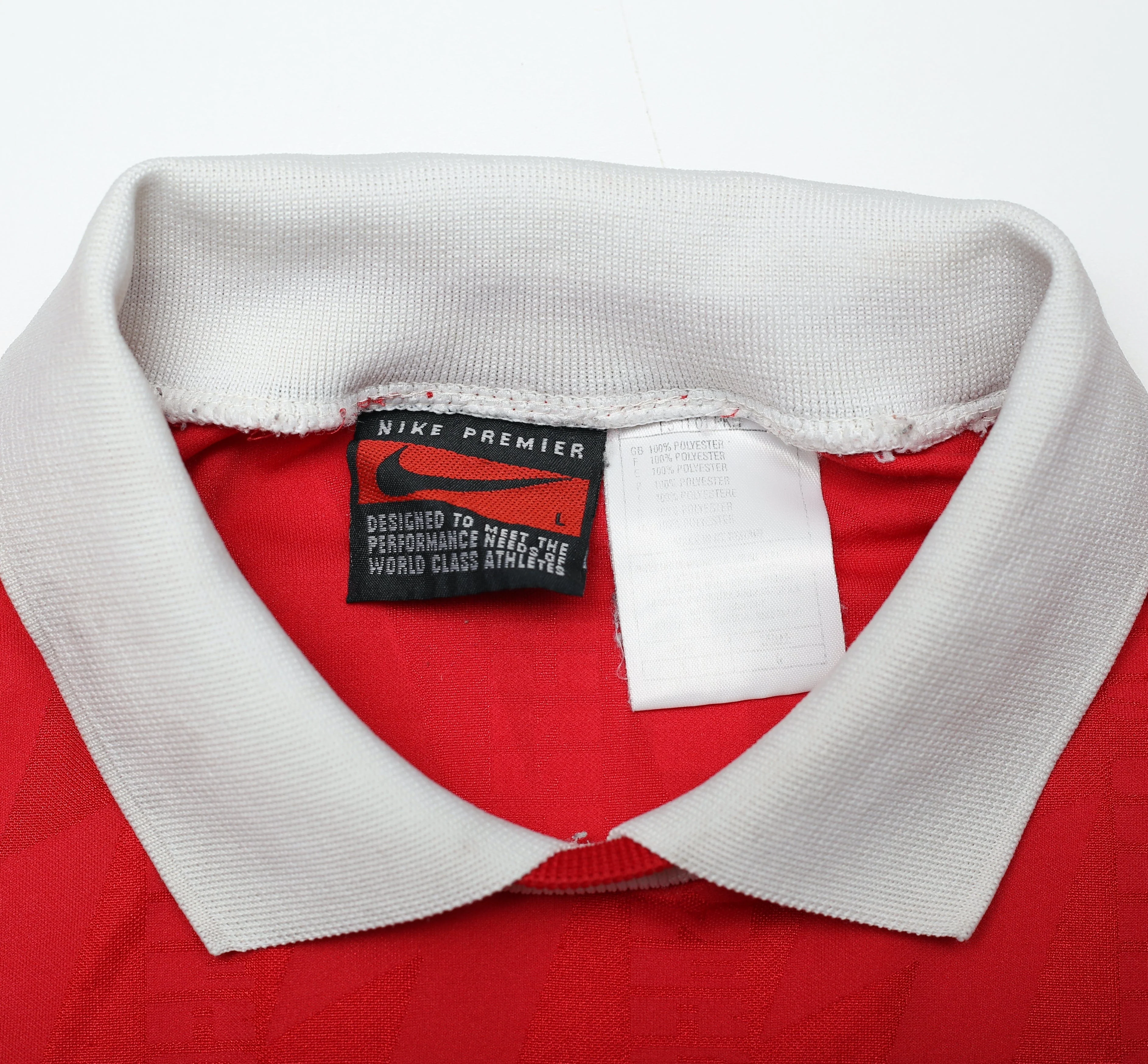 1994/96 BERGKAMP #10 Arsenal Nike Home Football Shirt (L) - Image 13