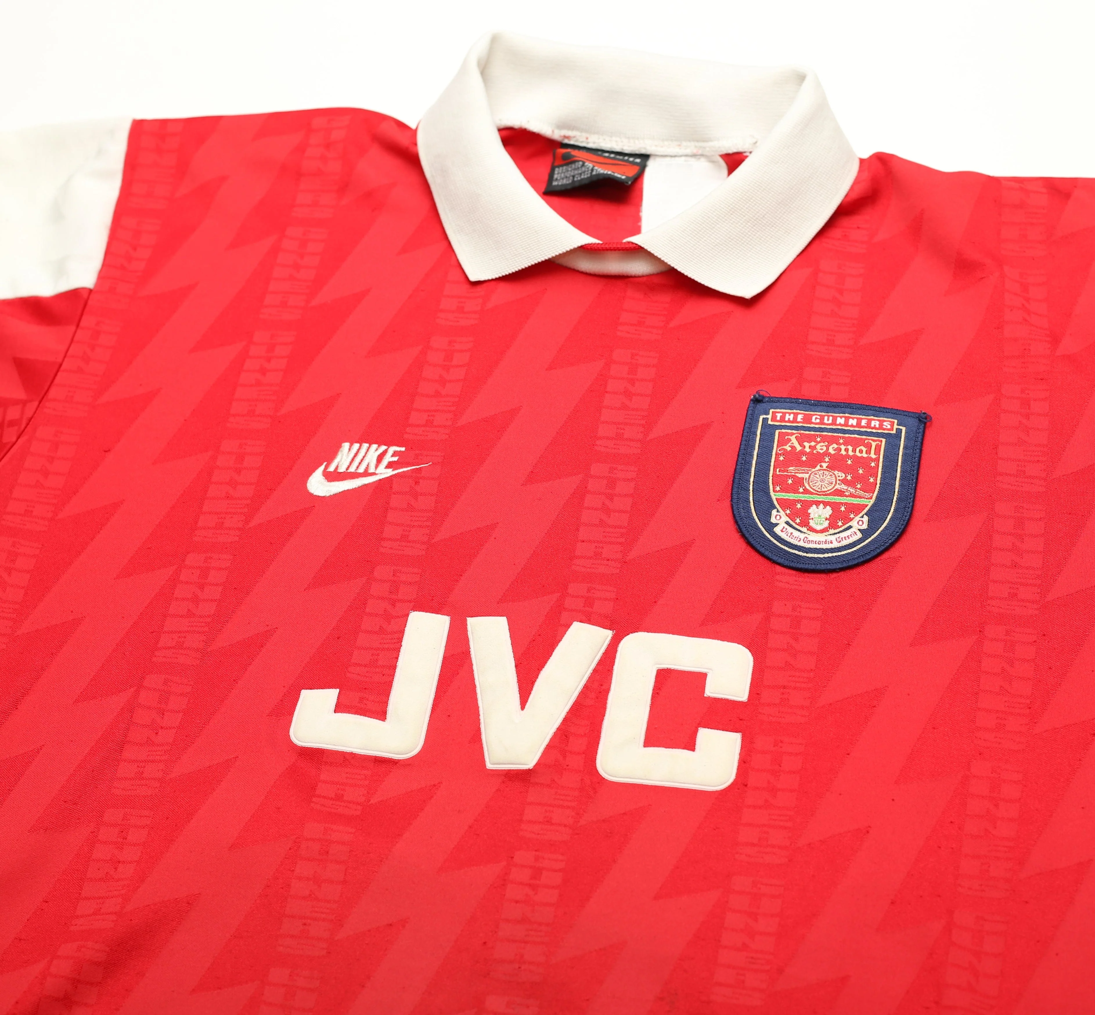 1994/96 BERGKAMP #10 Arsenal Nike Home Football Shirt (L) - Image 3