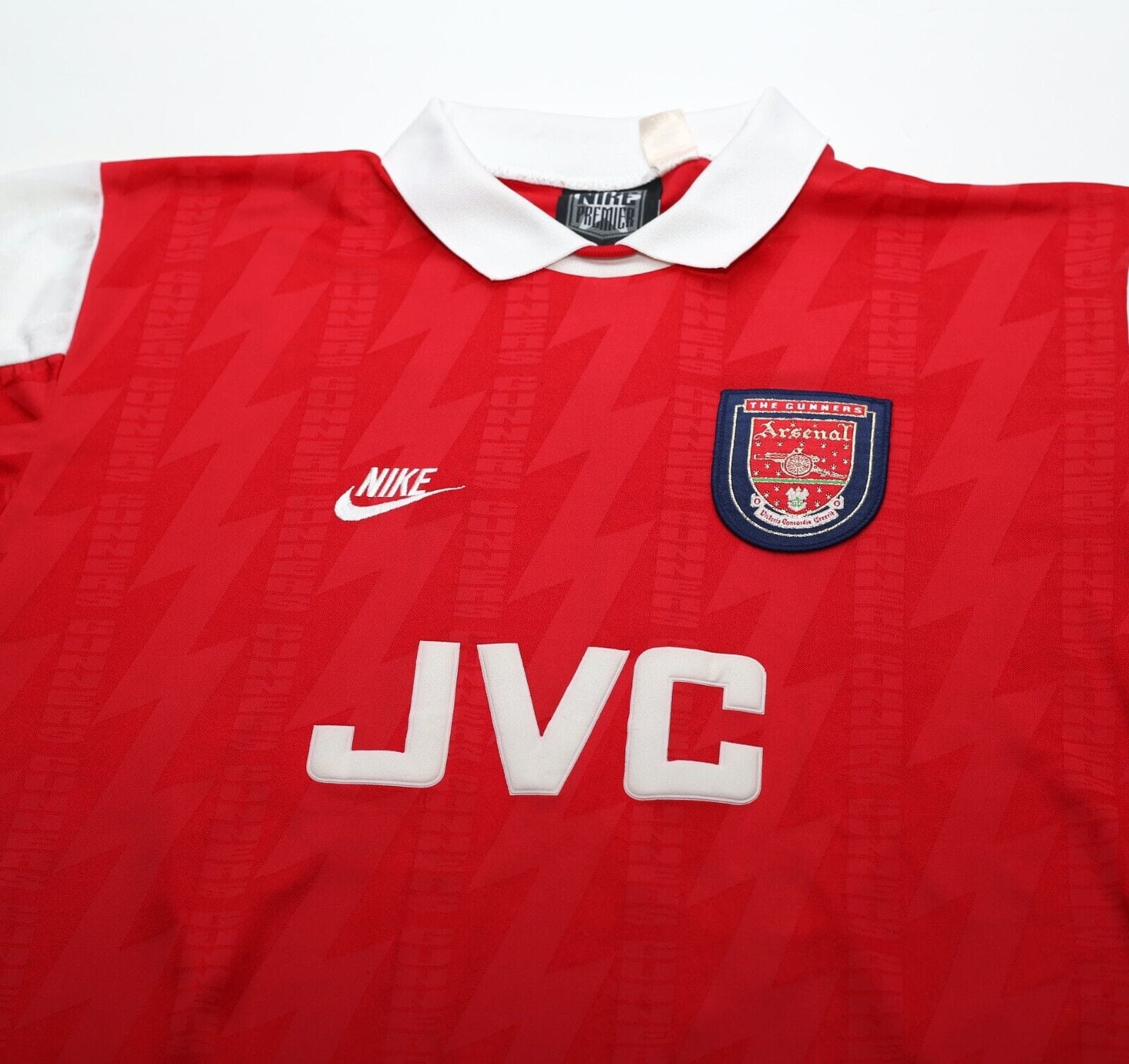 1994/96 Bergkamp #10 Arsenal Vintage Nike Home Football Shirt (L) - Image 3
