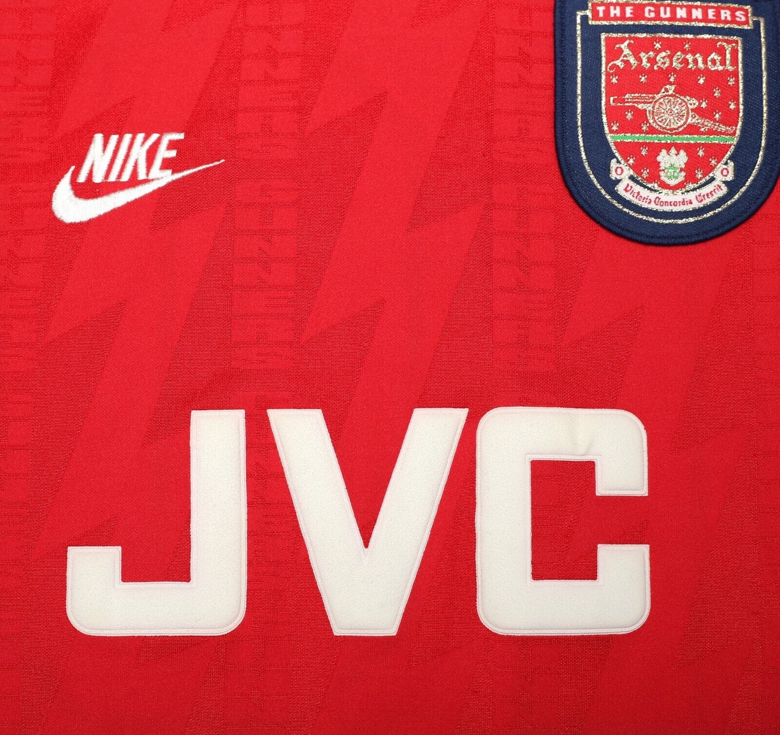 1994/96 Bergkamp #10 Arsenal Vintage Nike Home Football Shirt (L) - Image 7