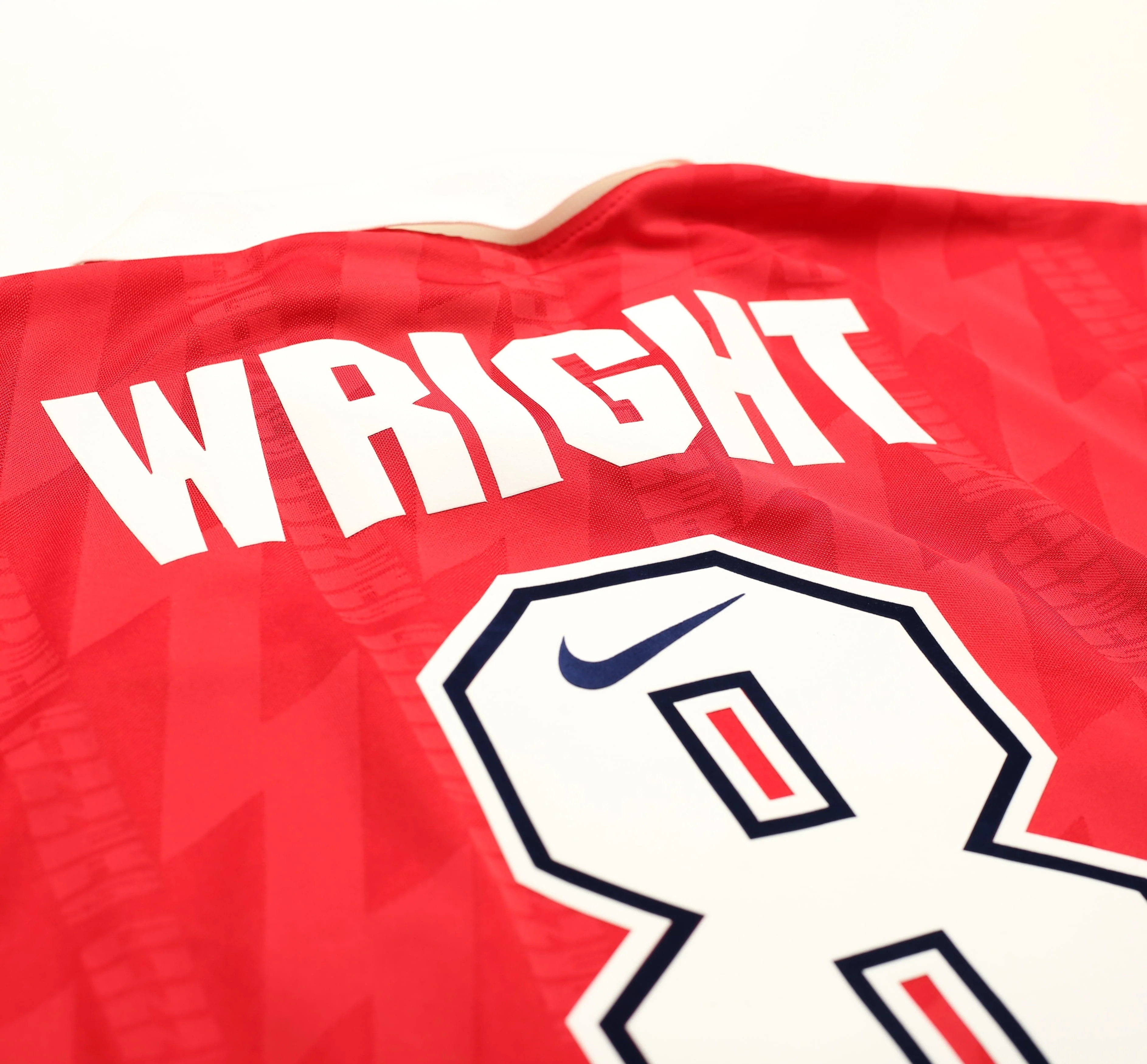 1994/96 WRIGHT #8 Arsenal Nike Home Football Shirt (L) - Image 10