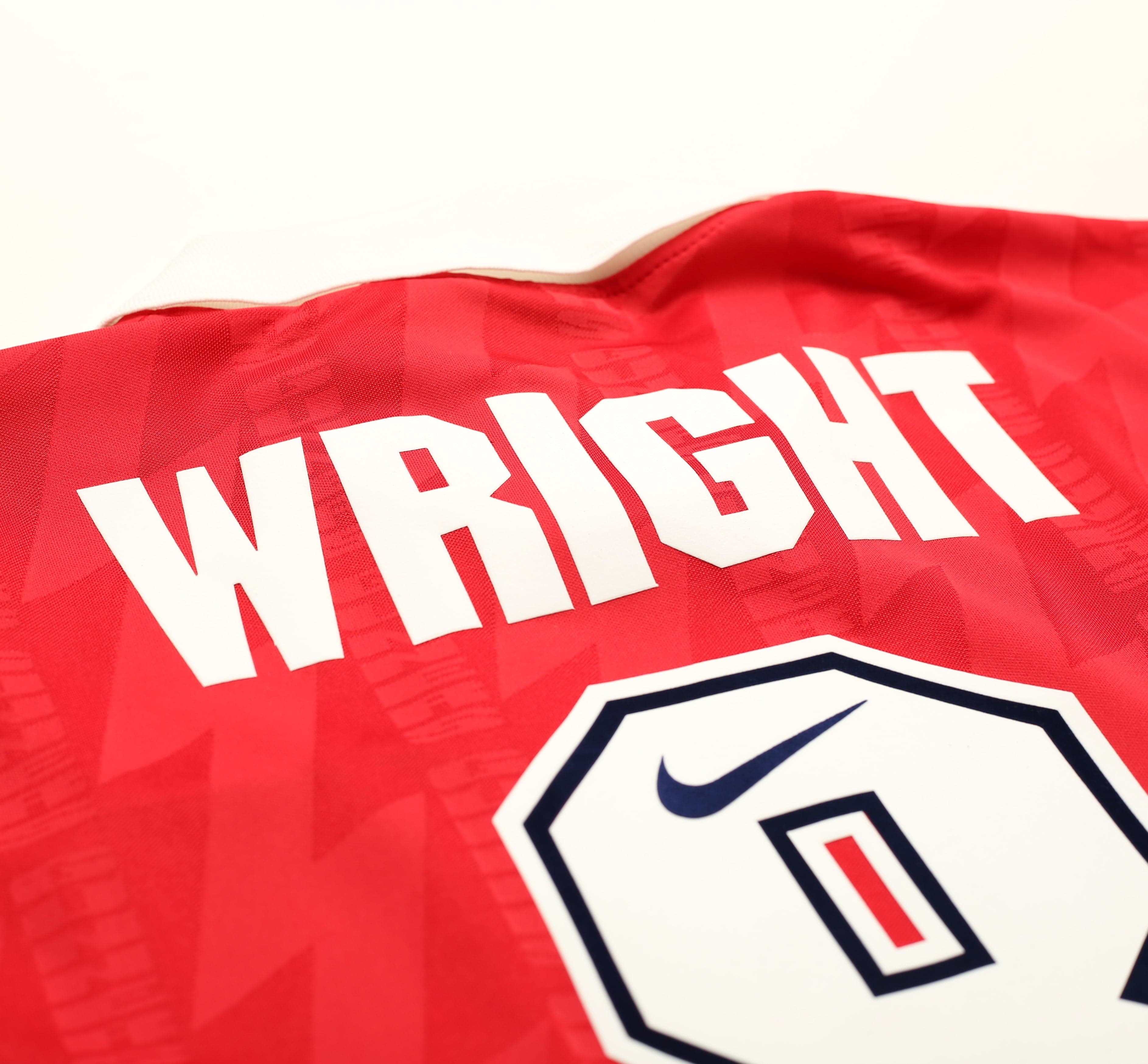 1994/96 WRIGHT #8 Arsenal Nike Home Football Shirt (L) - Image 11
