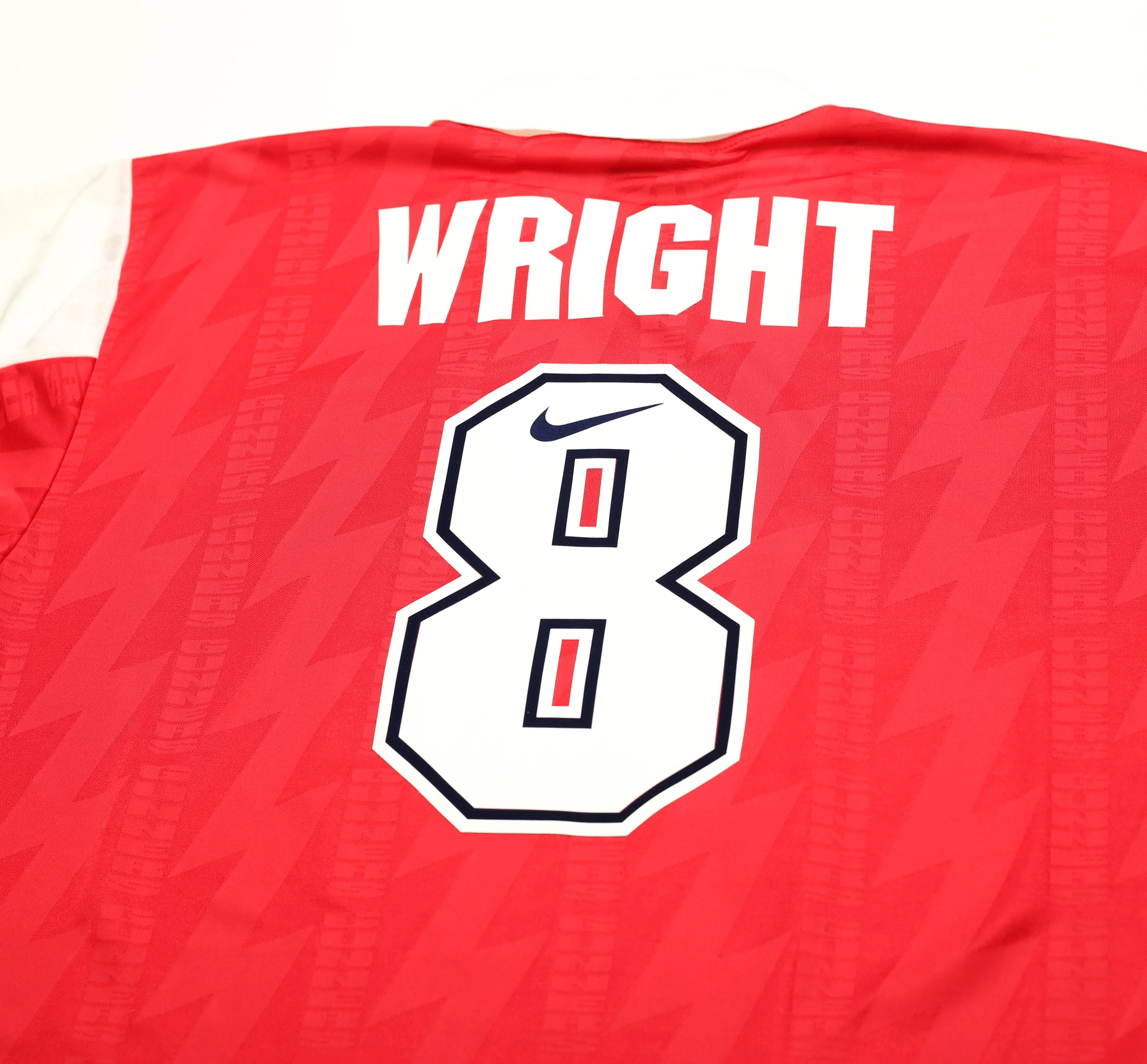 1994/96 WRIGHT #8 Arsenal Nike Home Football Shirt (L) - Image 12