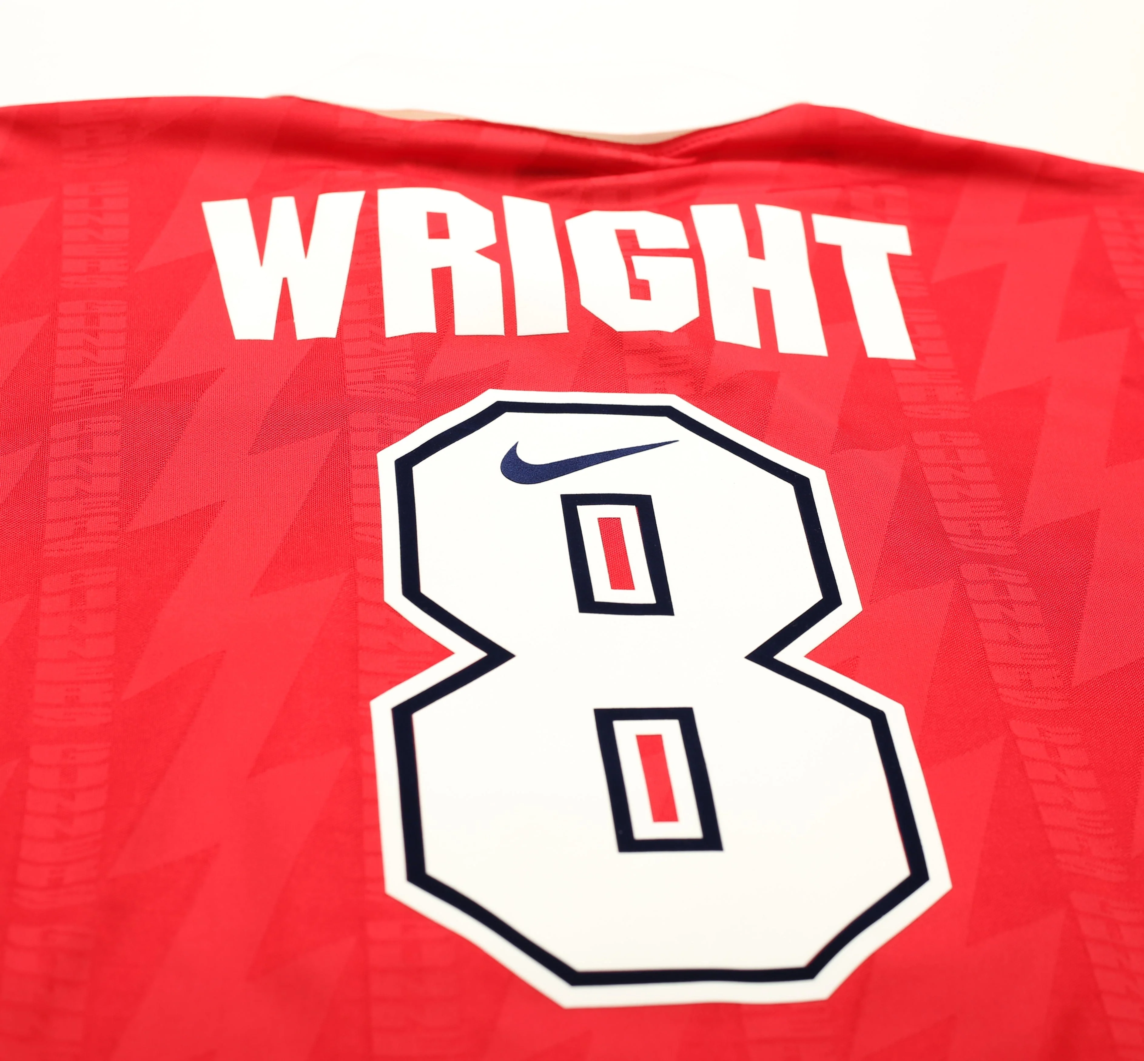 1994/96 WRIGHT #8 Arsenal Nike Home Football Shirt (L) - Image 13