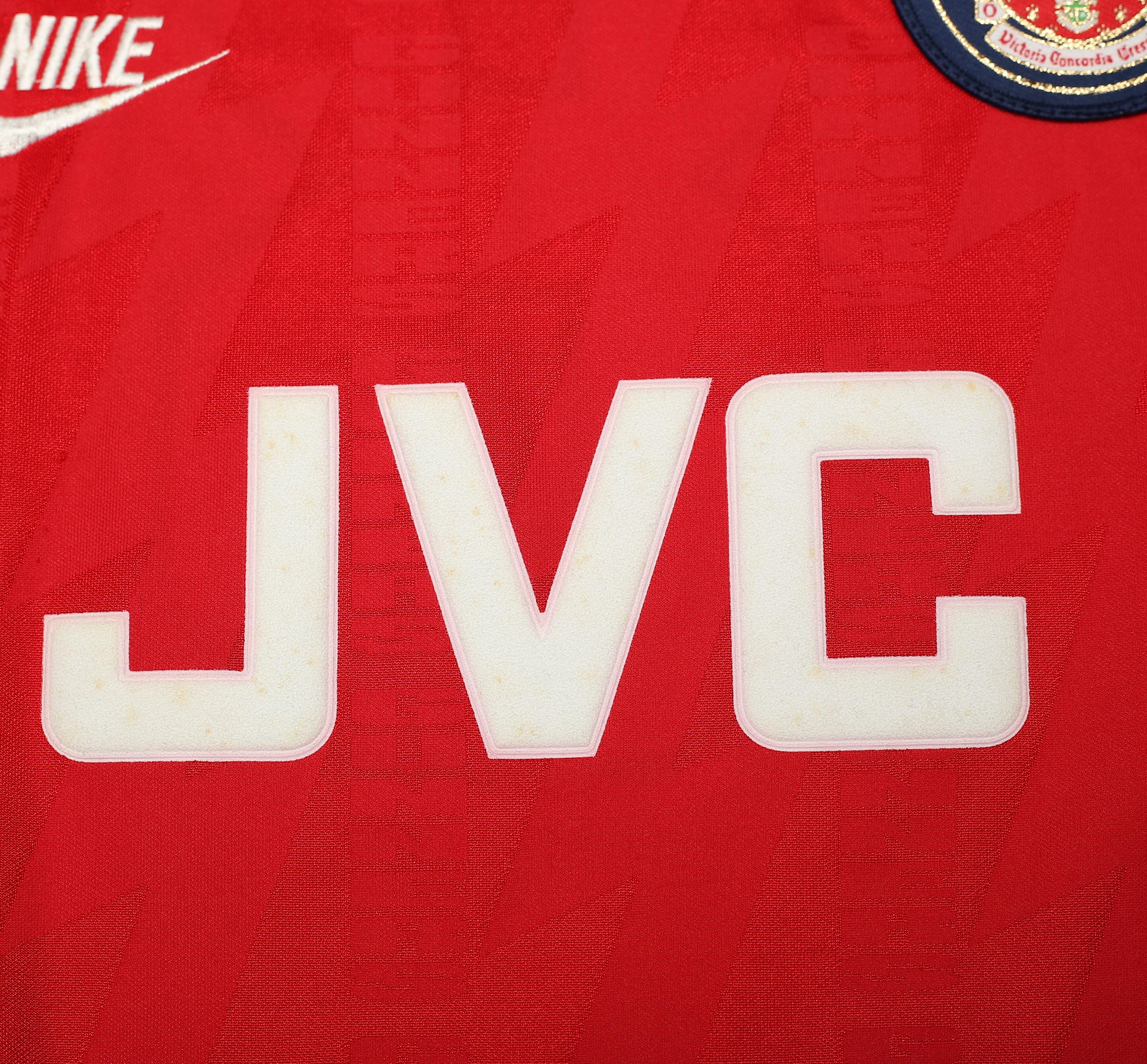 1994/96 WRIGHT #8 Arsenal Nike Home Football Shirt (L) - Image 7