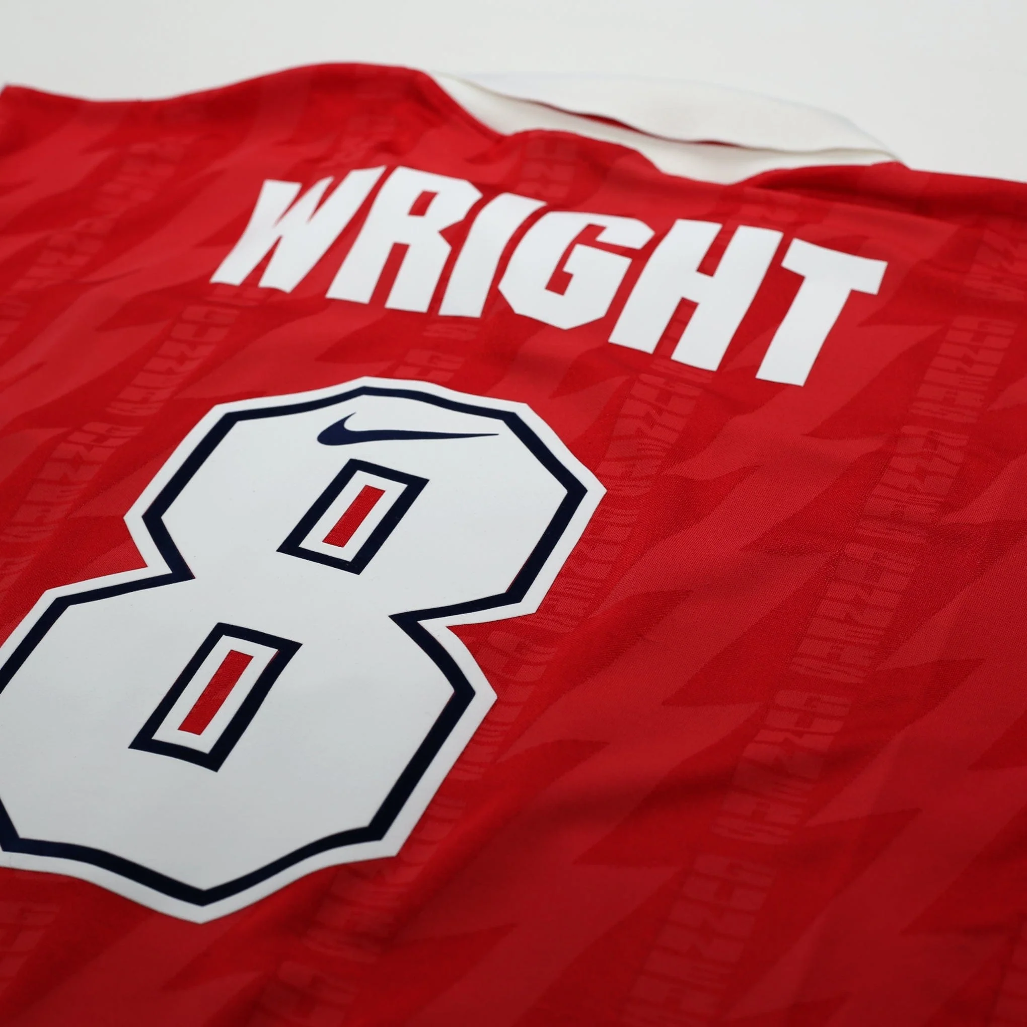 1994/96 Wright #8 Arsenal Vintage Nike Home Football Shirt (XL) - Image 13