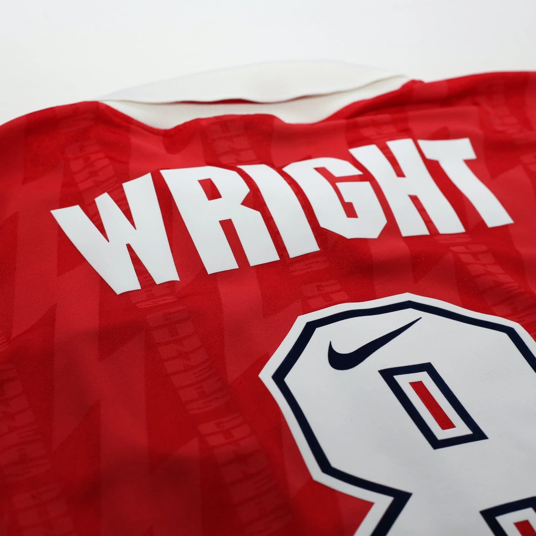 1994/96 Wright #8 Arsenal Vintage Nike Home Football Shirt (XL) - Image 14