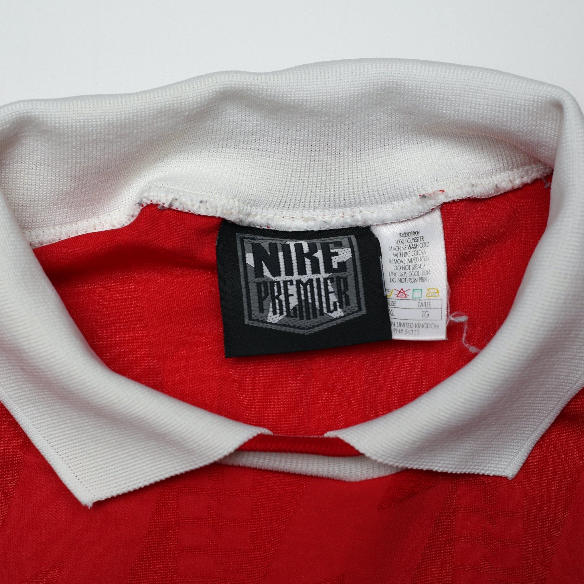 1994/96 Wright #8 Arsenal Vintage Nike Home Football Shirt (XL) - Image 17