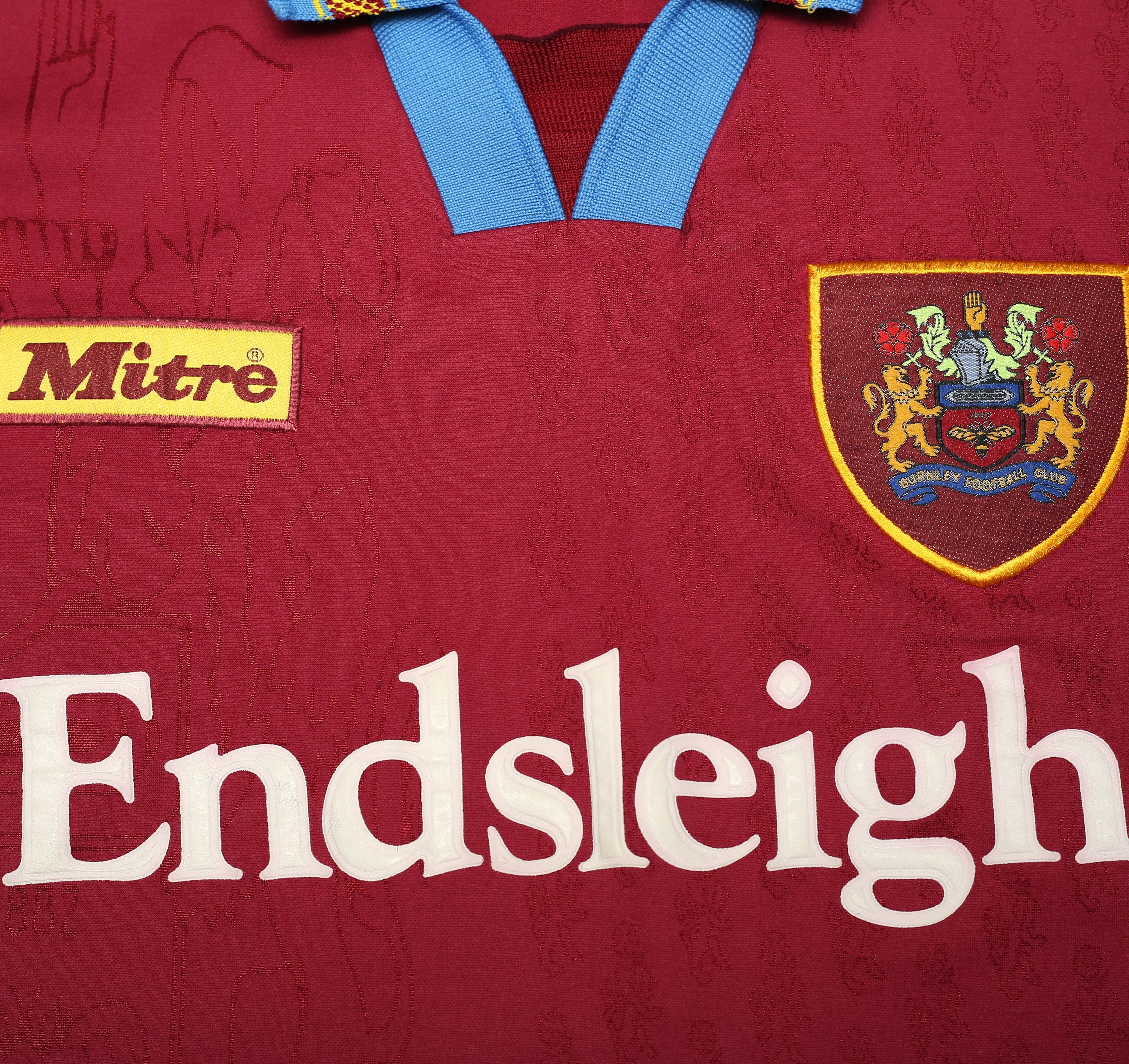 1995/96 Burnley FC Vintage Mitre Home Football Shirt Jersey (S) 34/36 - Image 10