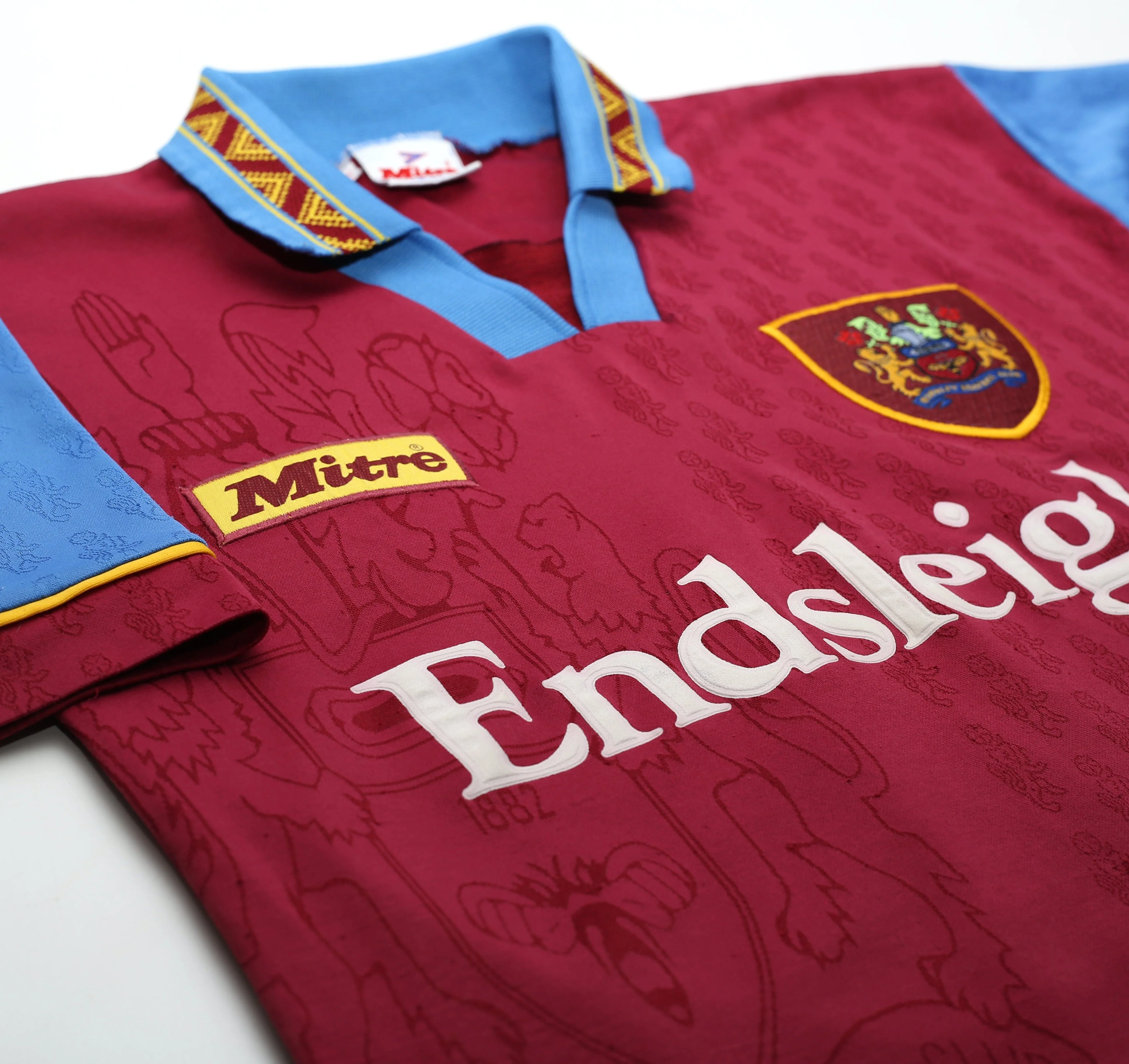 1995/96 Burnley FC Vintage Mitre Home Football Shirt Jersey (S) 34/36 - Image 9