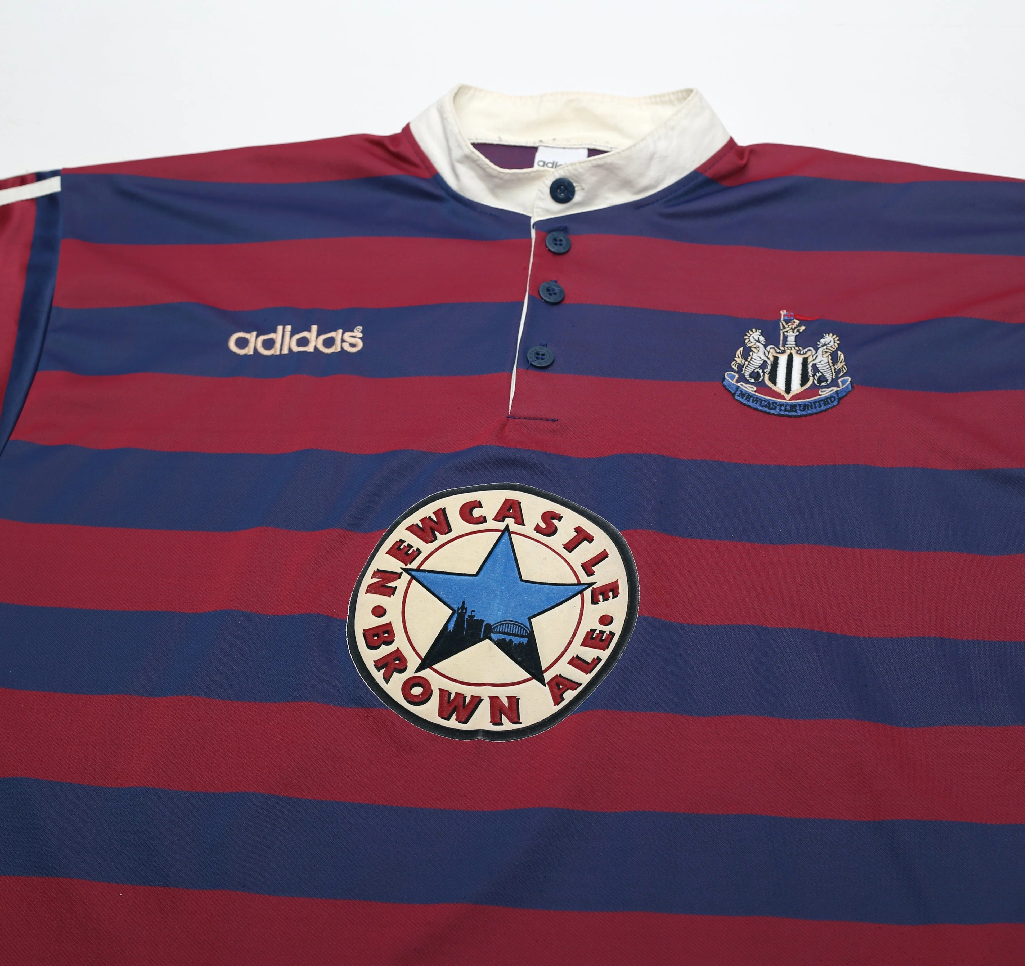 1995/96 Ginola #14 Newcastle United Vintage adidas Away Football Shirt (XL) - Image 3