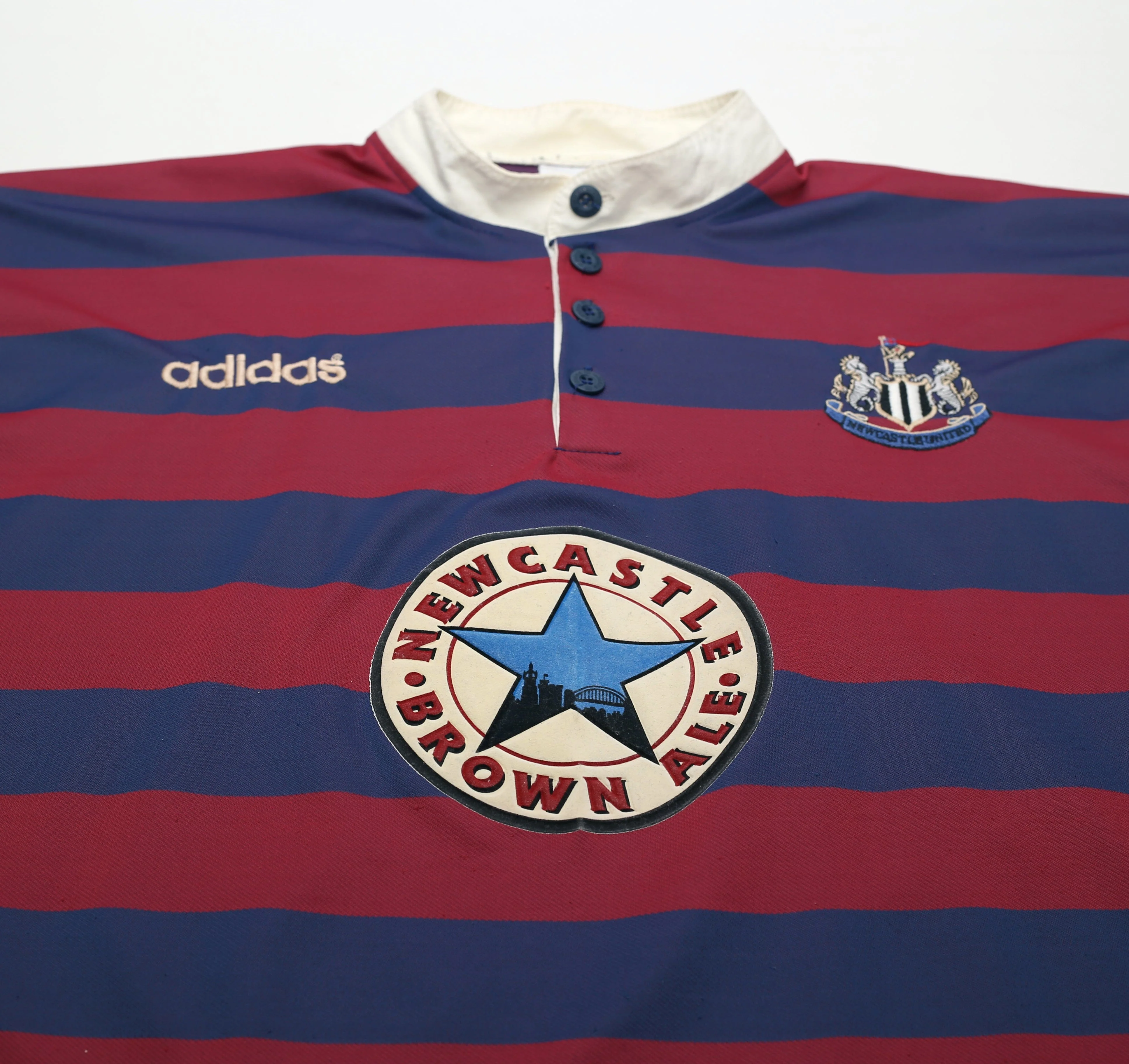 1995/96 Ginola #14 Newcastle United Vintage adidas Away Football Shirt (XL) - Image 4