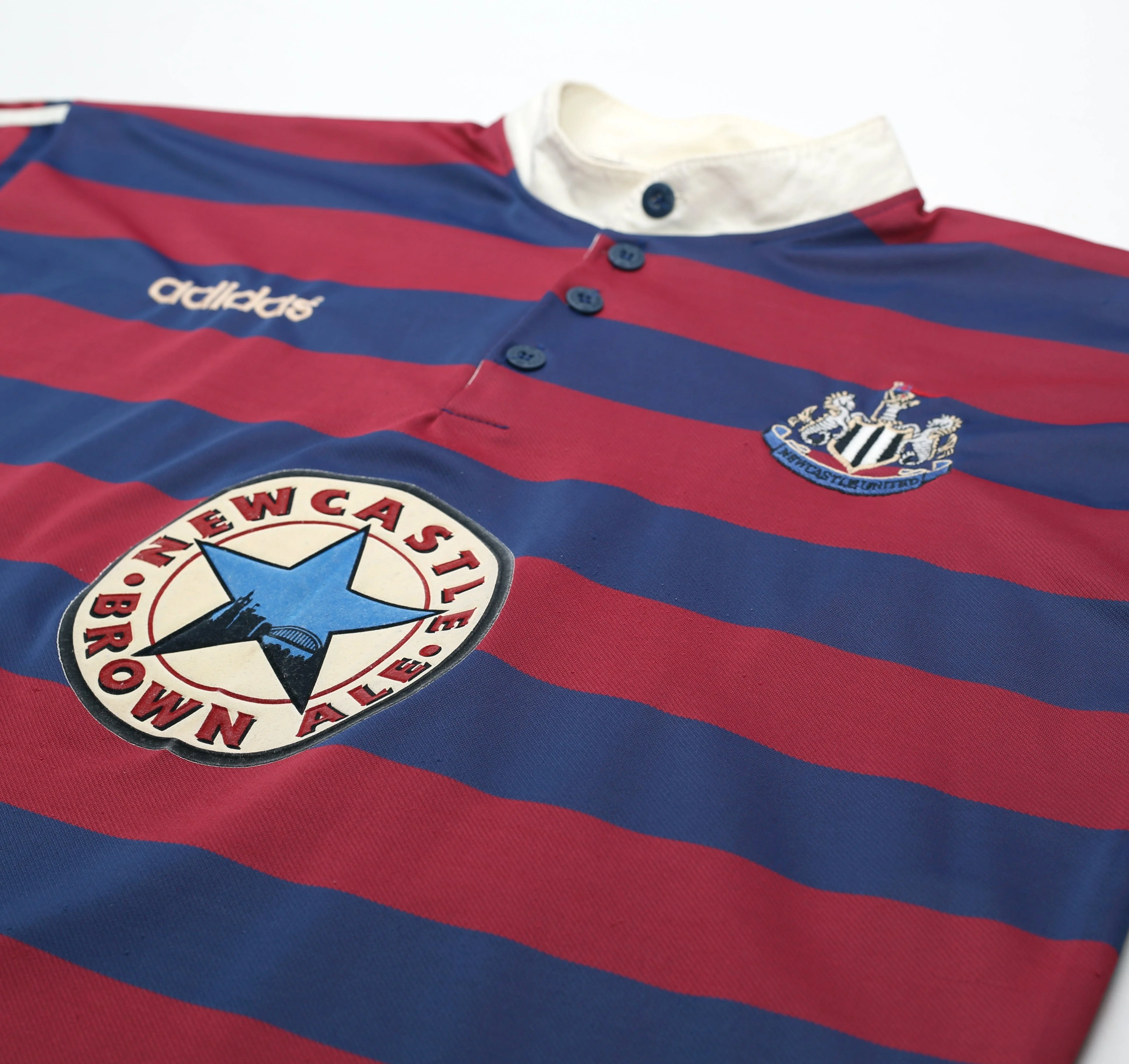 1995/96 Ginola #14 Newcastle United Vintage adidas Away Football Shirt (XL) - Image 5