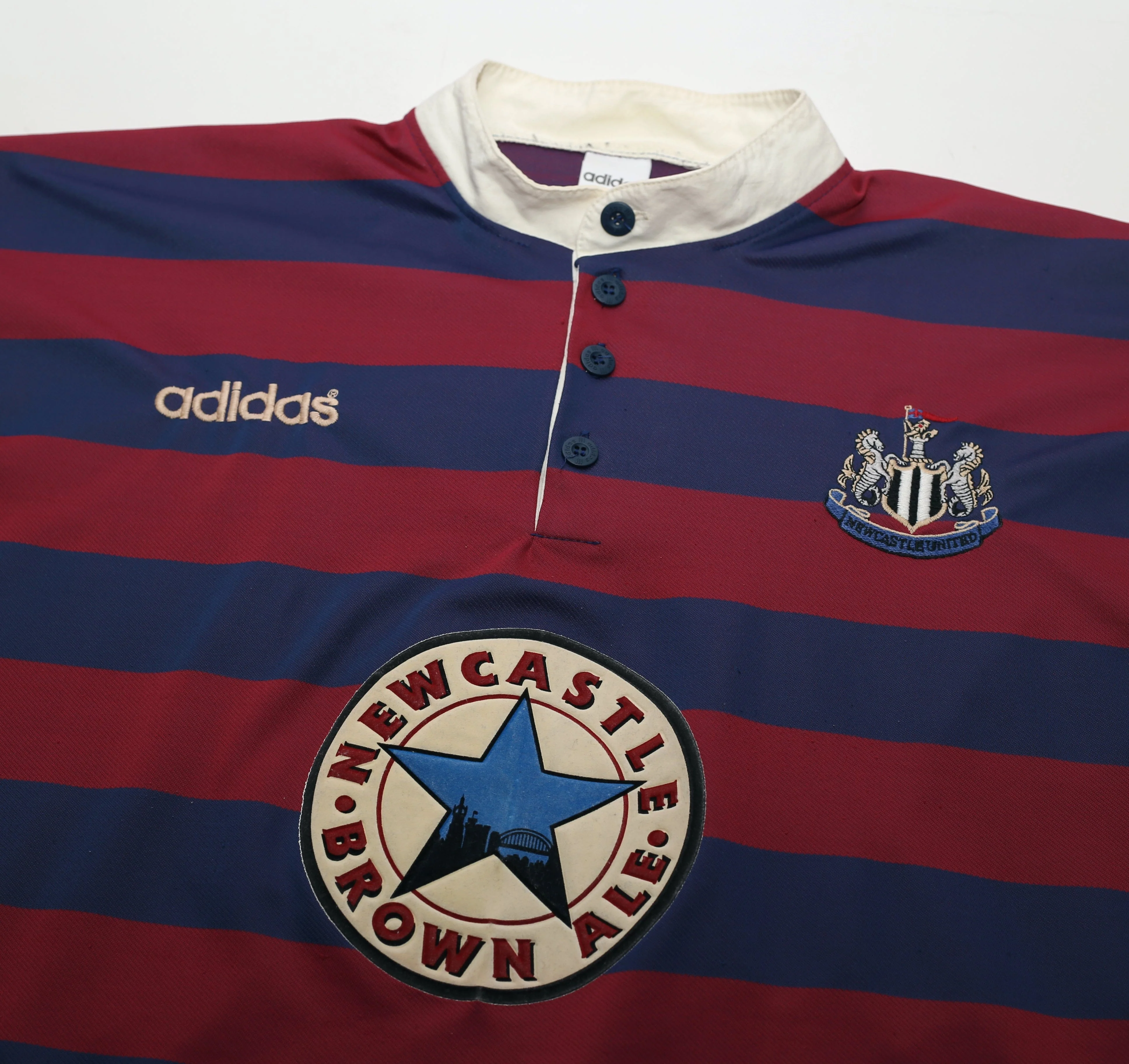 1995/96 Ginola #14 Newcastle United Vintage adidas Away Football Shirt (XL) - Image 6