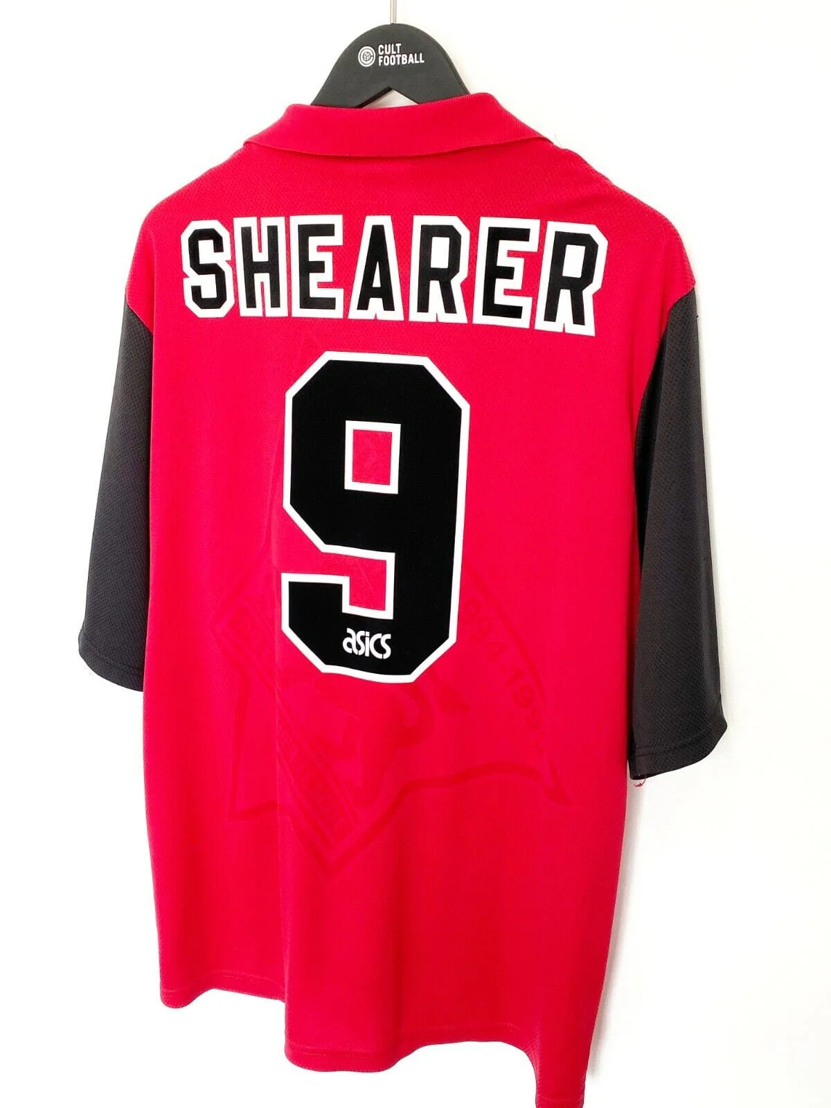 1995/96 SHEARER #9 Blackburn Rovers Vintage Asics Away Football Shirt Jersey (XL) - Image 10
