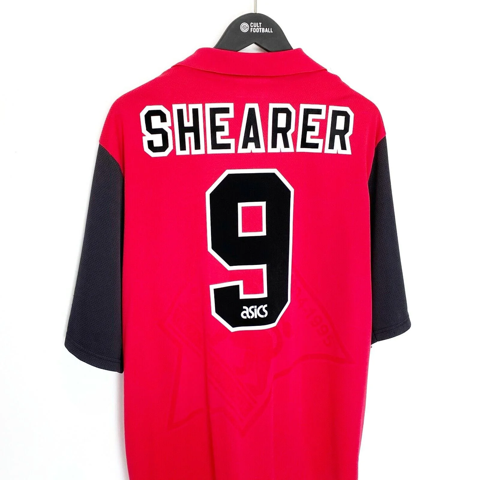 1995/96 SHEARER #9 Blackburn Rovers Vintage Asics Away Football Shirt Jersey (XL) - Image 9