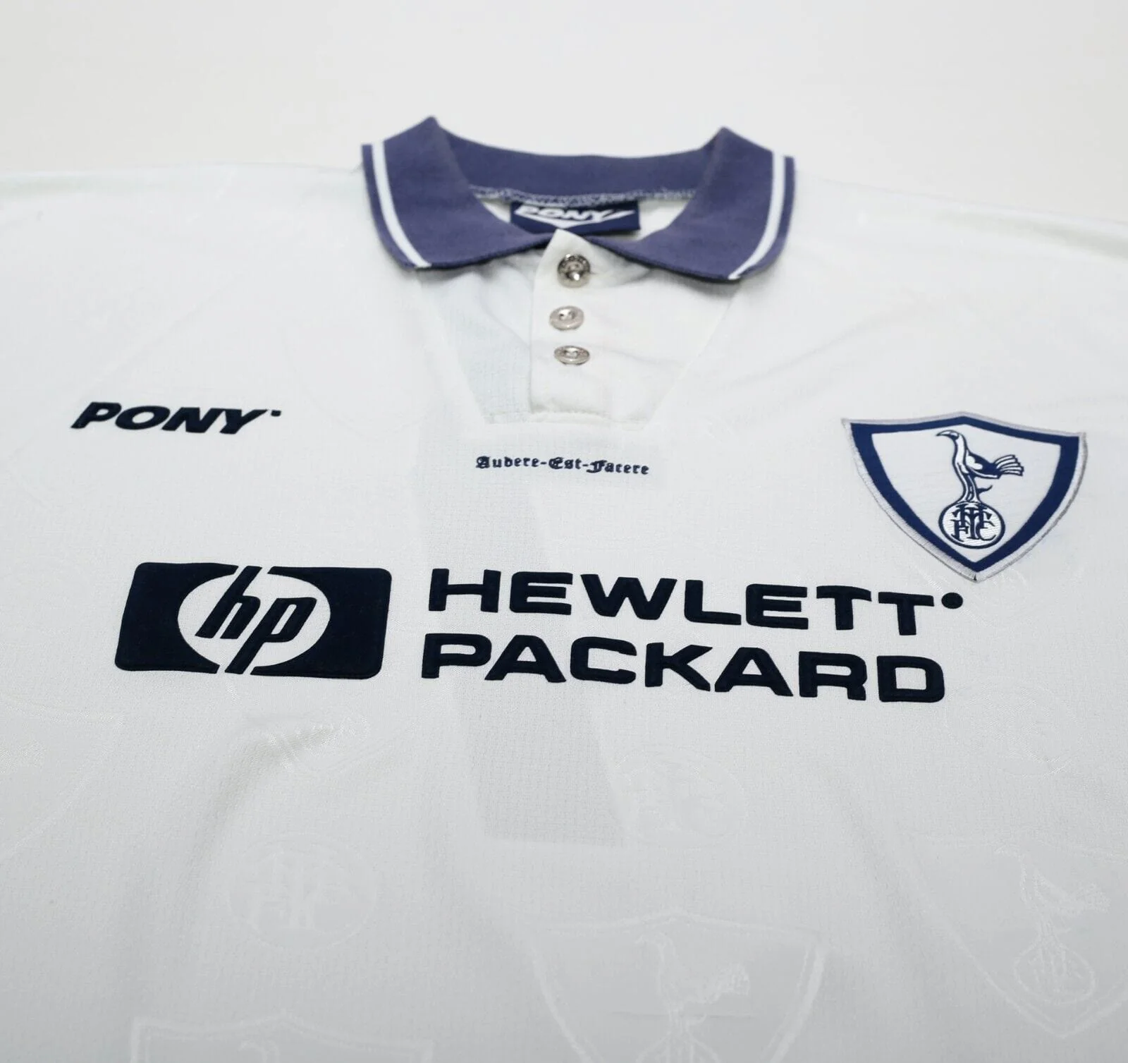 1995/97 Fox #7 Tottenham Hotspur Vintage PONY Home Football Shirt (L) - Image 4
