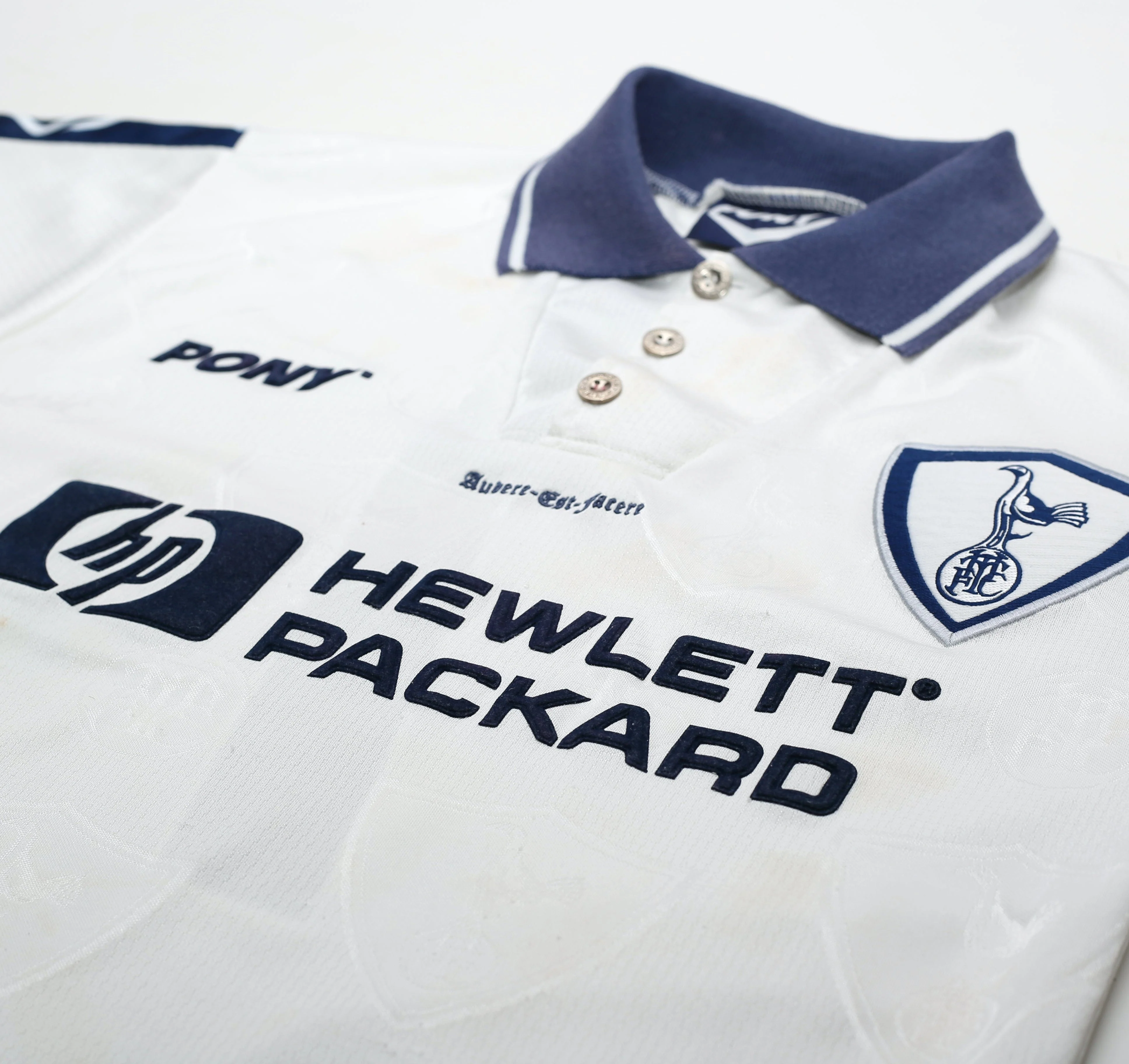 1995/97 Fox #7 Tottenham Hotspur Vintage PONY Home Football Shirt (S) - Image 5