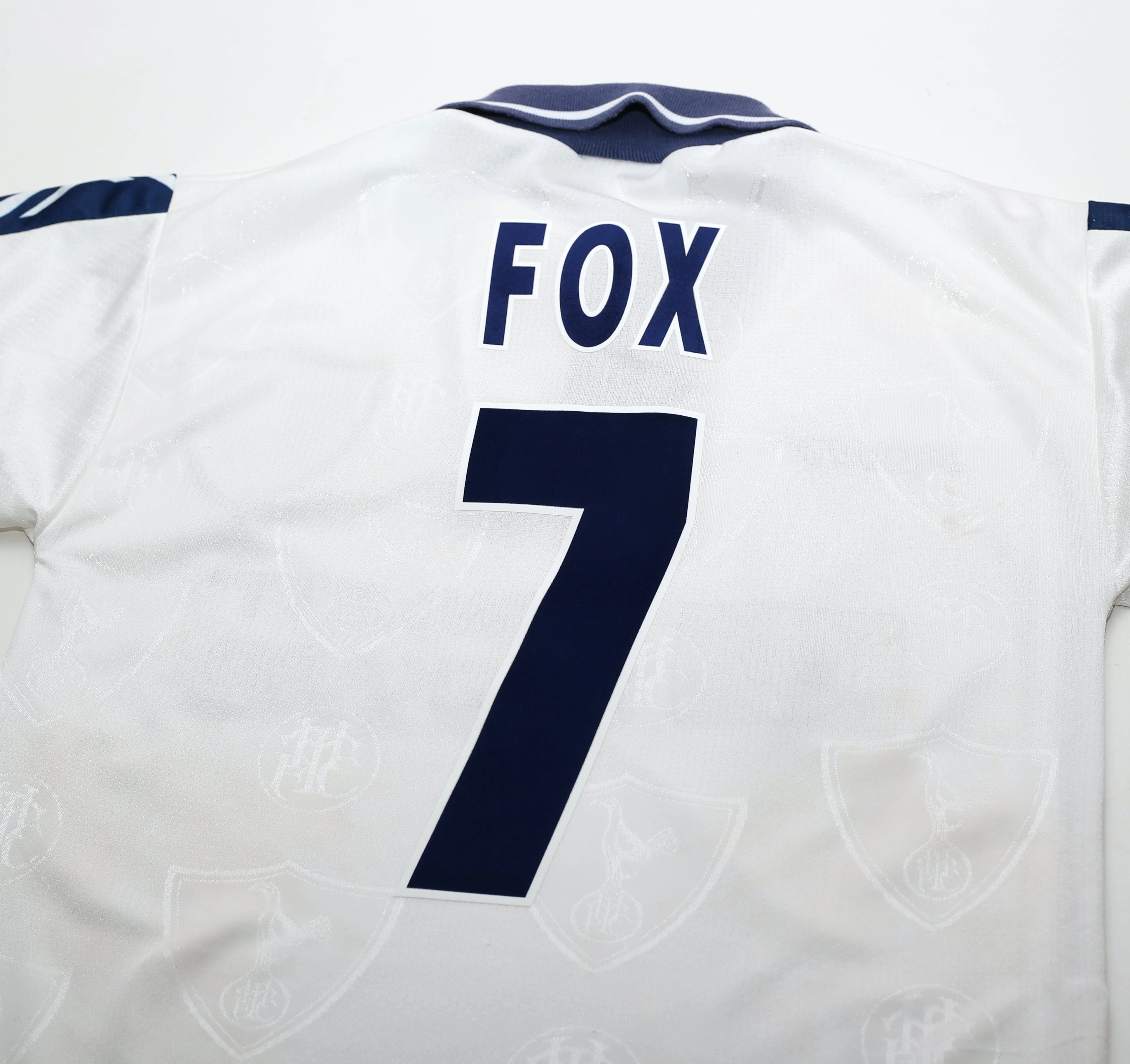 1995/97 Fox #7 Tottenham Hotspur Vintage PONY Home Football Shirt (S) - Image 9
