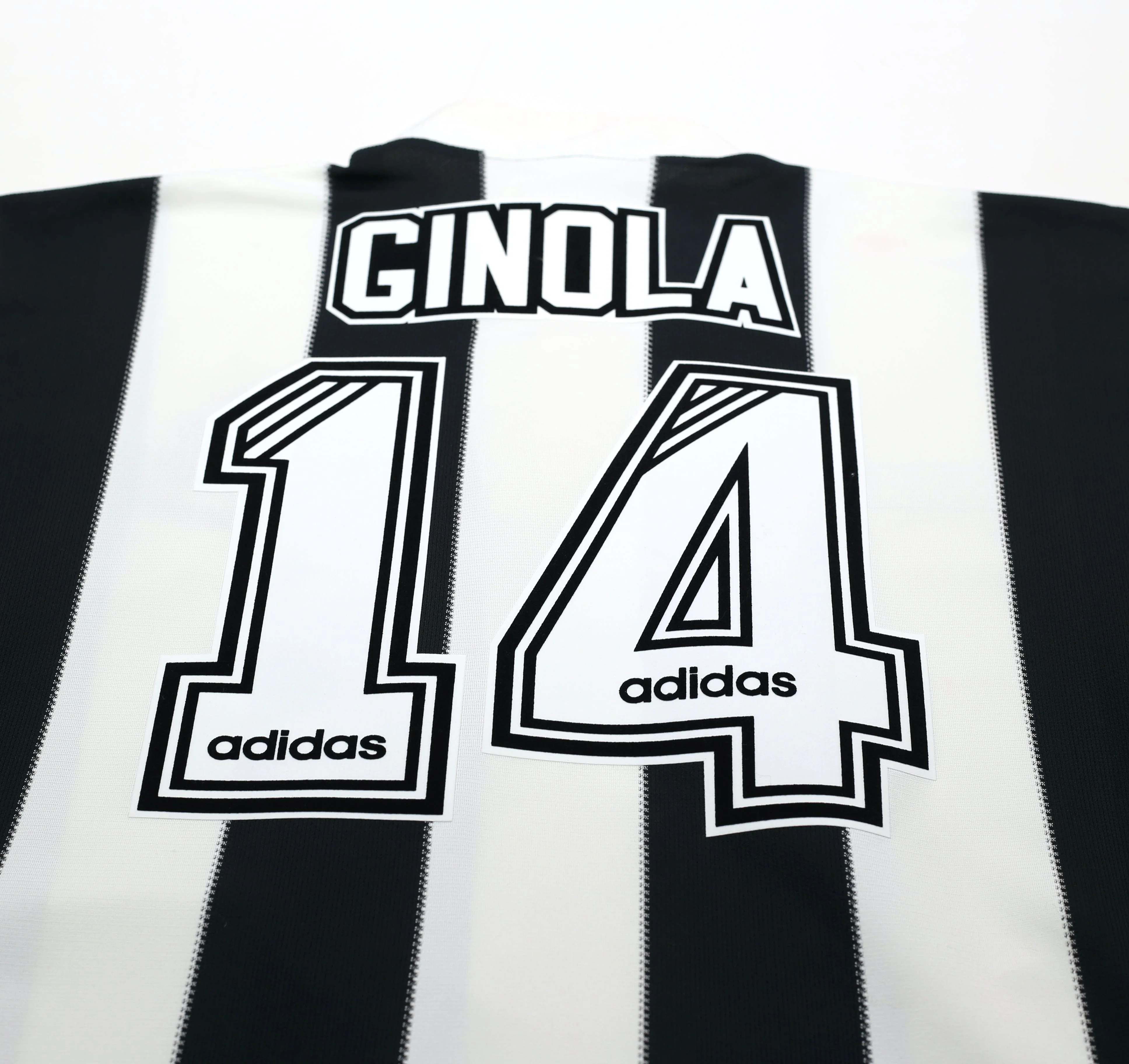 1995/97 Ginola #14 Newcastle United Vintage adidas Home Football Shirt (S) - Image 10