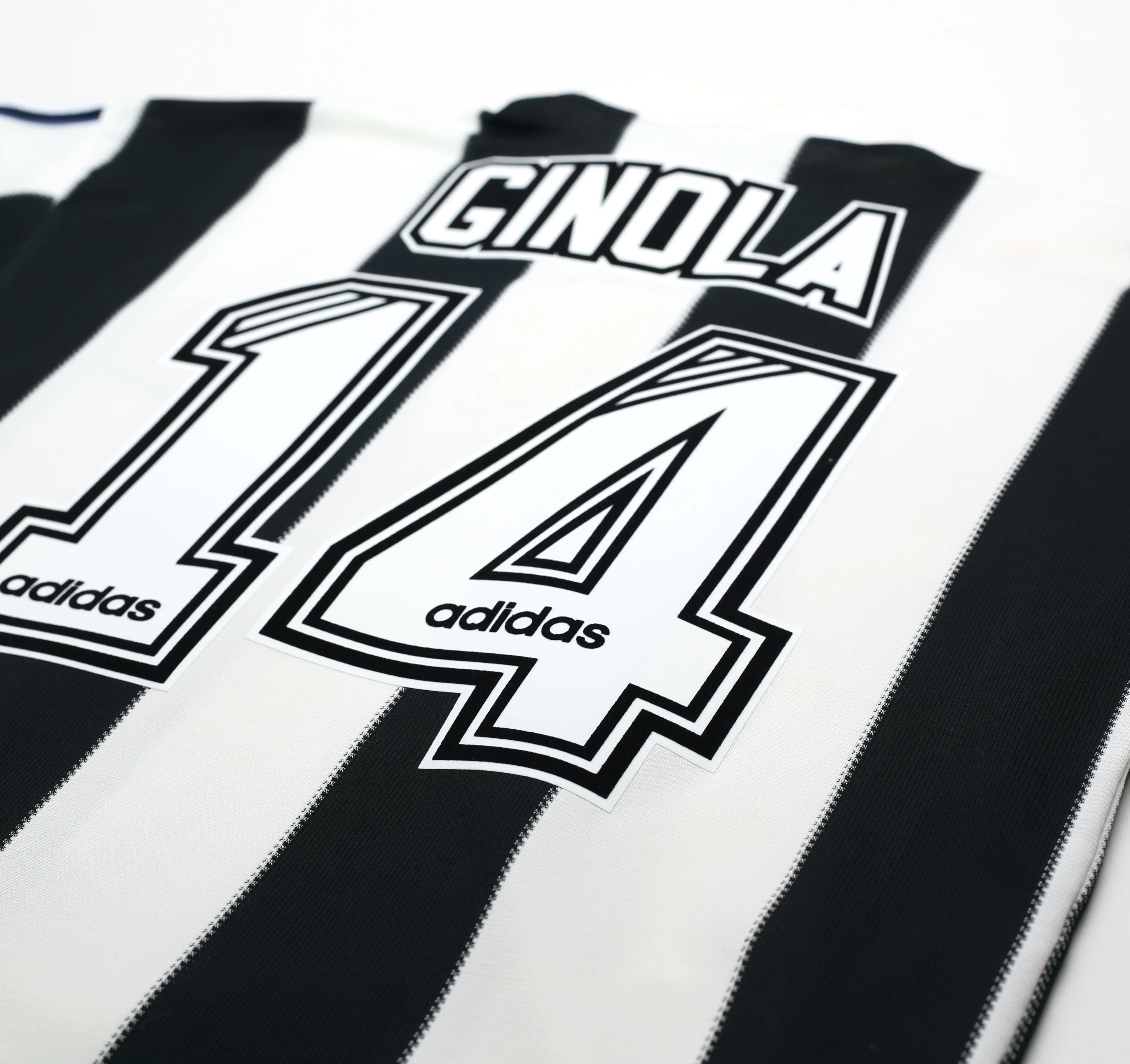 1995/97 Ginola #14 Newcastle United Vintage adidas Home Football Shirt (S) - Image 11