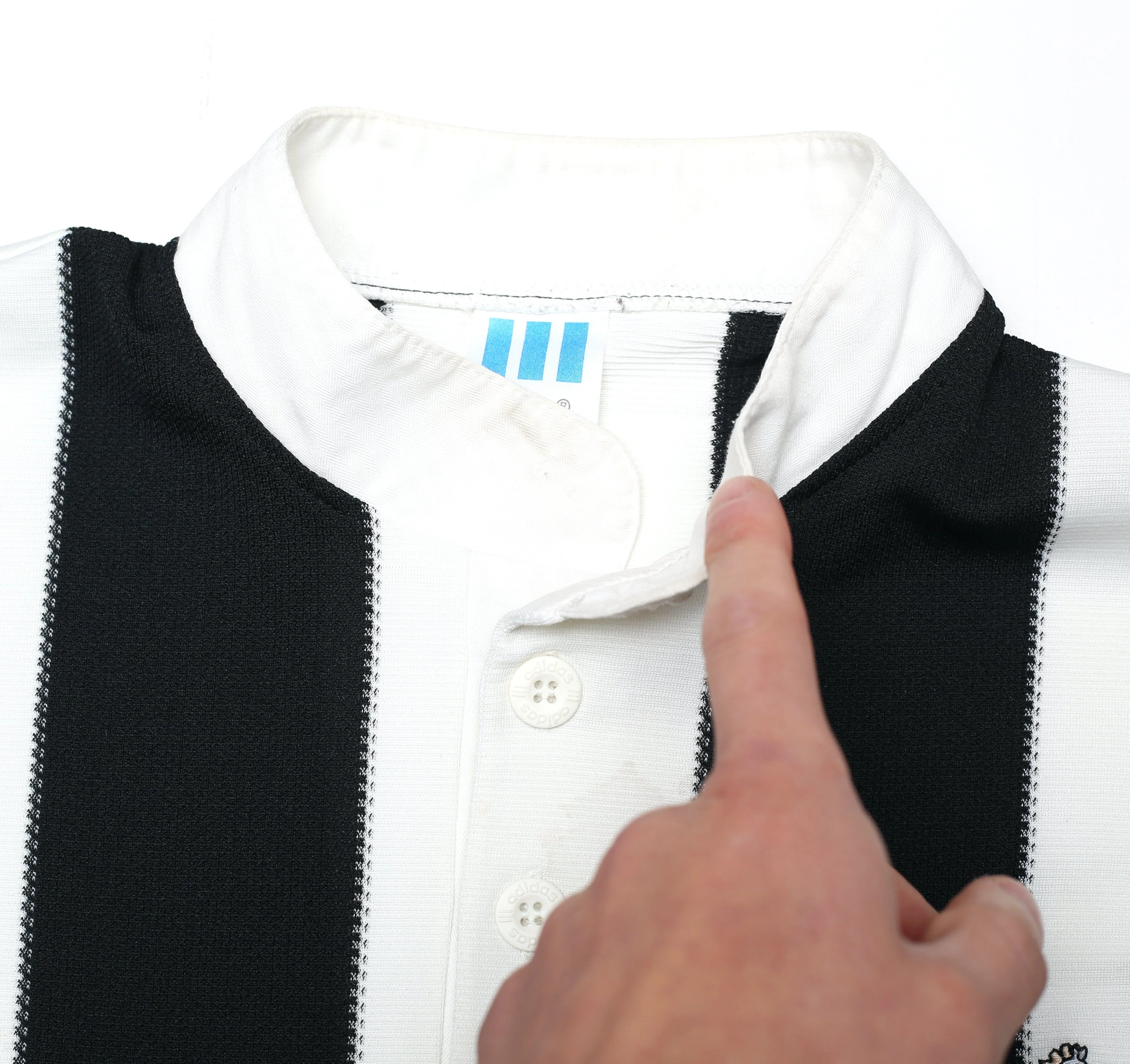 1995/97 Ginola #14 Newcastle United Vintage adidas Home Football Shirt (S) - Image 14