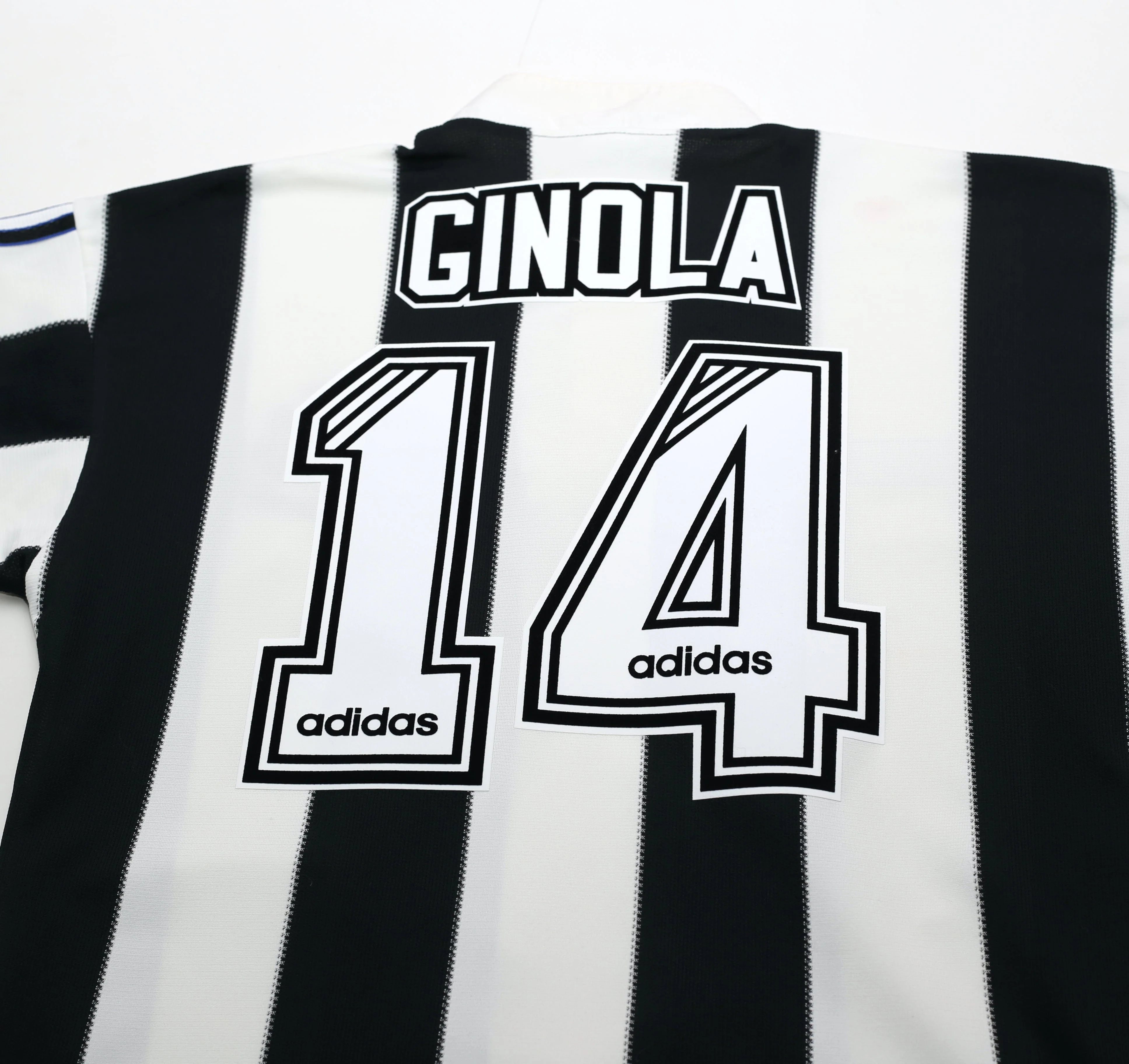 1995/97 Ginola #14 Newcastle United Vintage adidas Home Football Shirt (S) - Image 9