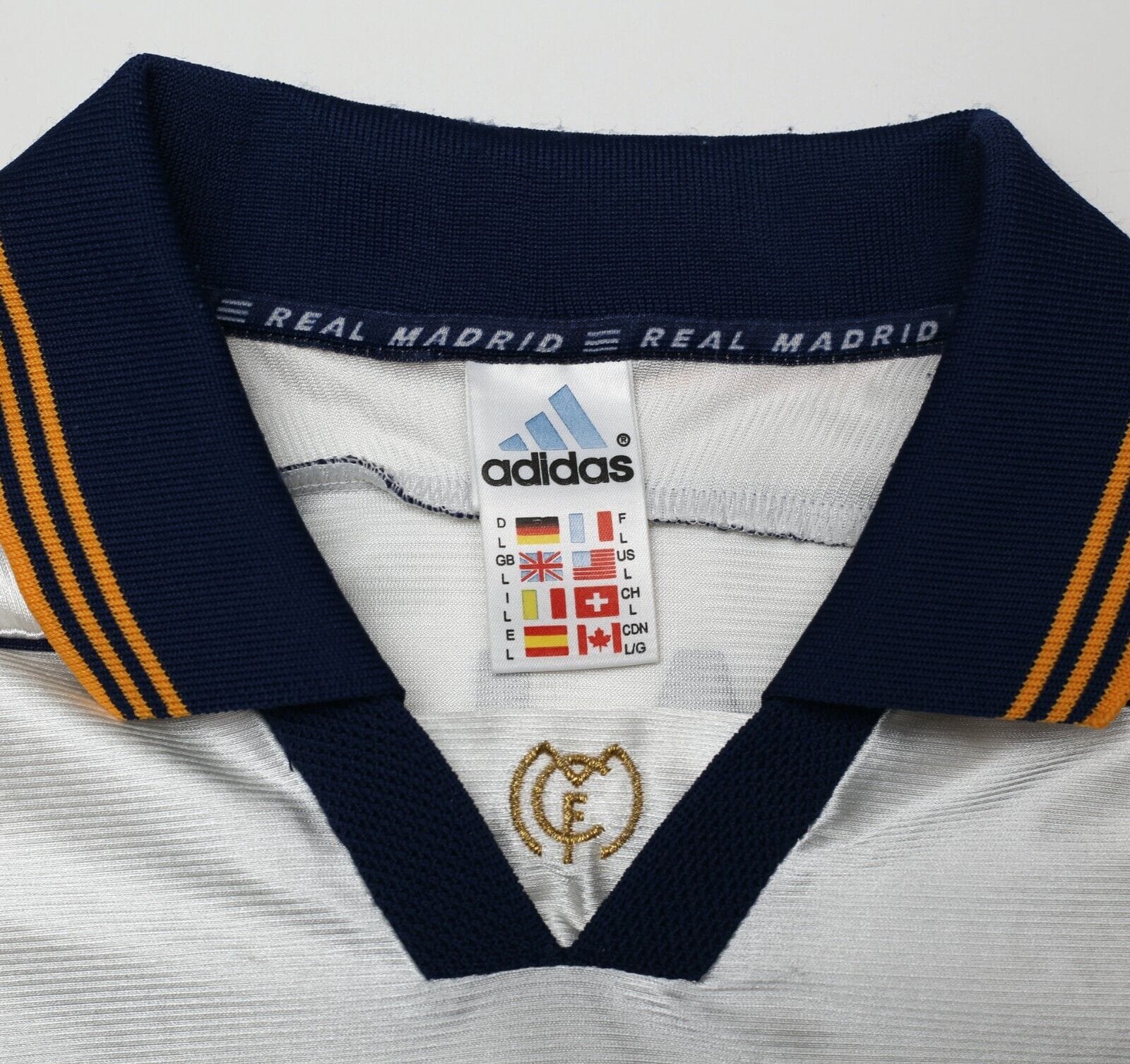 1998/00 RAUL #7 Real Madrid Vintage adidas Home Football Shirt (L) - Image 13
