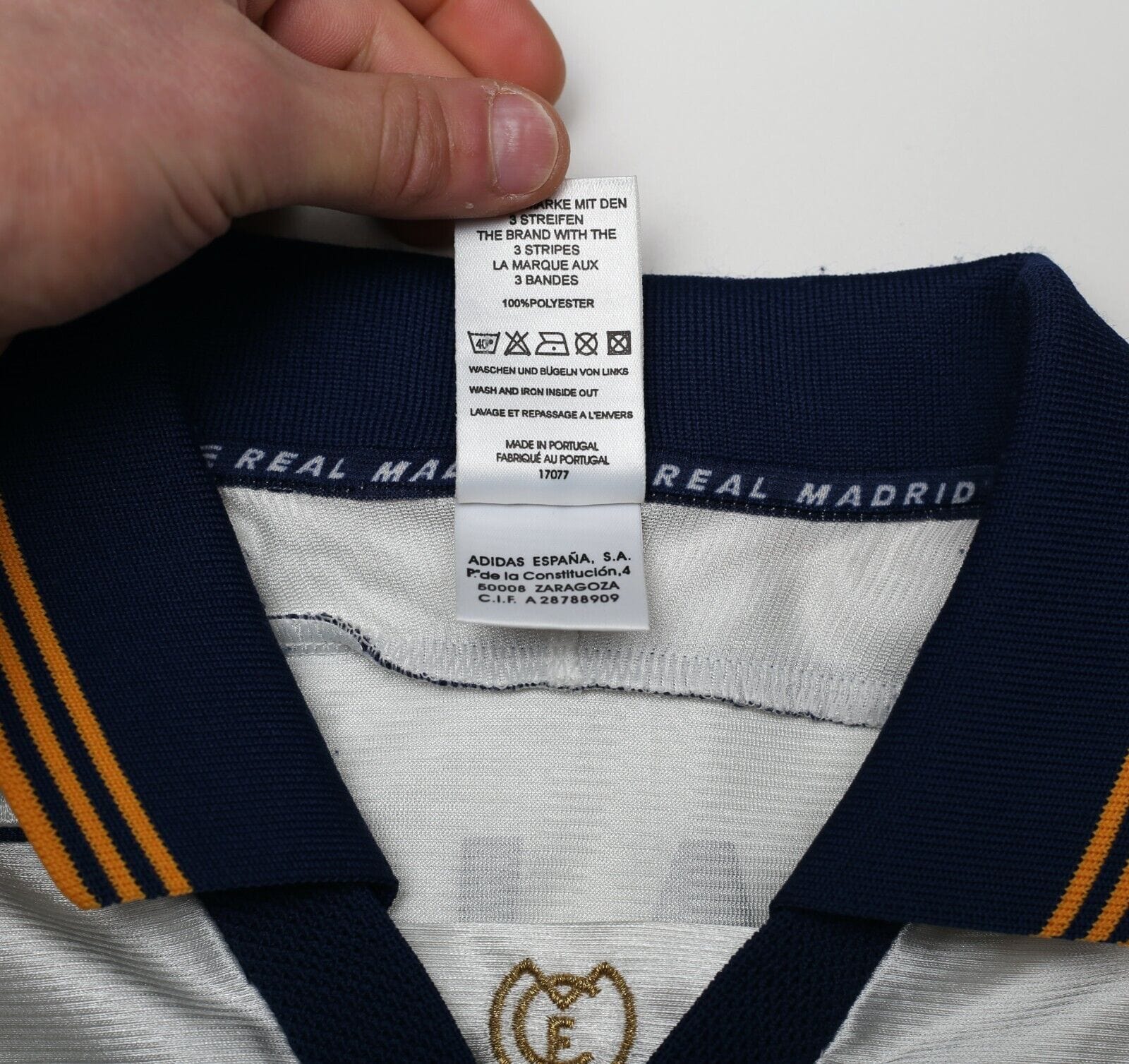 1998/00 RAUL #7 Real Madrid Vintage adidas Home Football Shirt (L) - Image 14