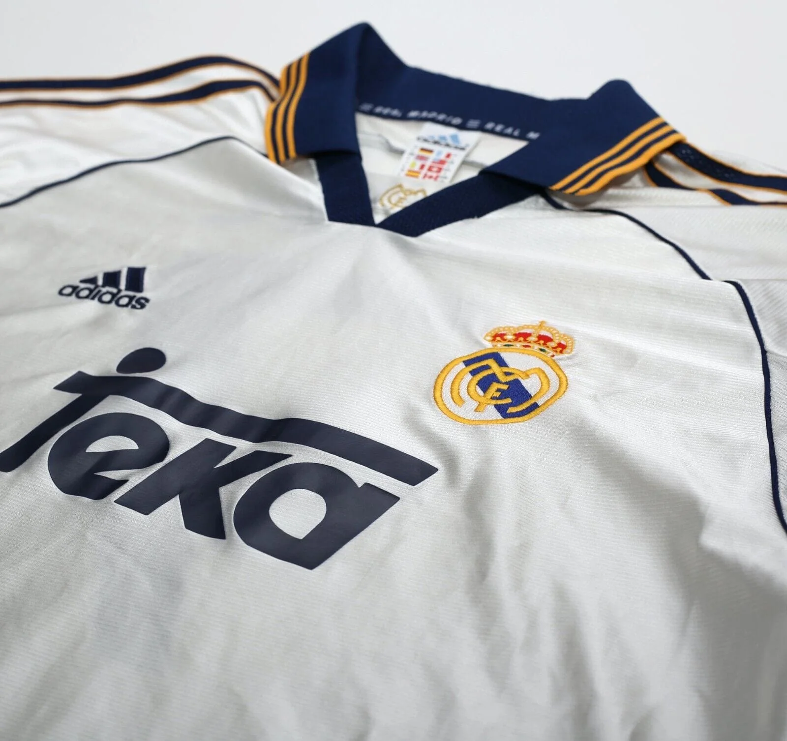 1998/00 RAUL #7 Real Madrid Vintage adidas Home Football Shirt (L) - Image 5