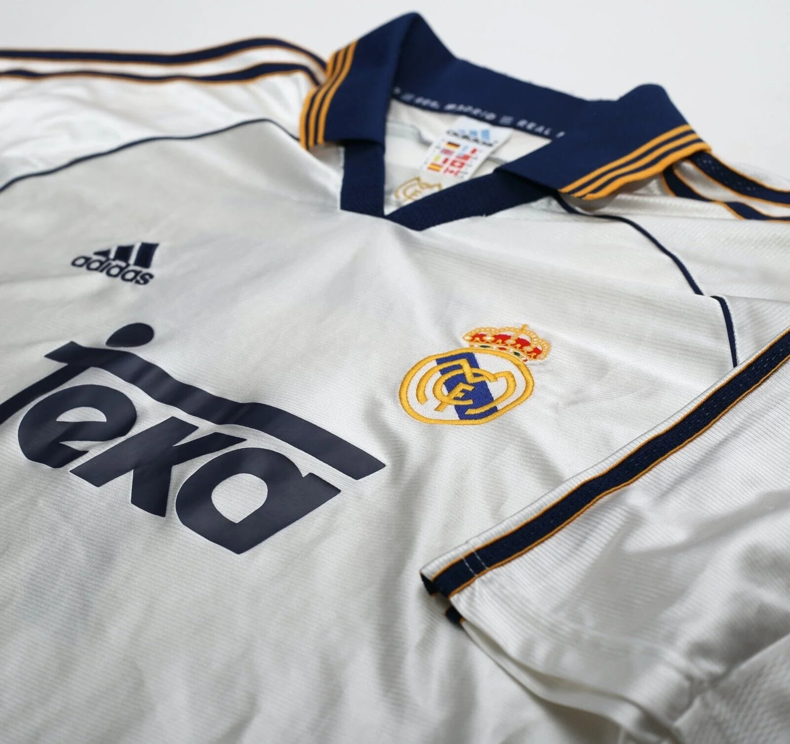 1998/00 RAUL #7 Real Madrid Vintage adidas Home Football Shirt (L) - Image 6