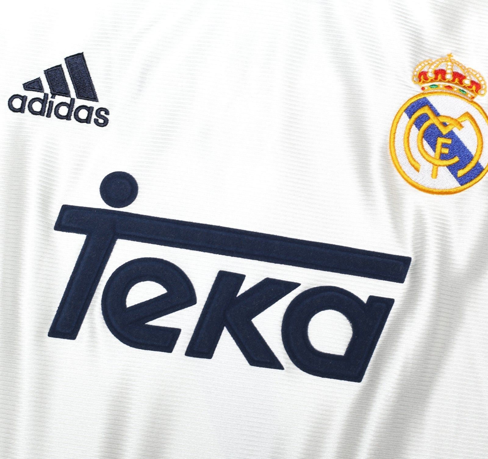 1998/00 RAUL #7 Real Madrid Vintage Retro adidas Home Football Shirt (M) - Image 7