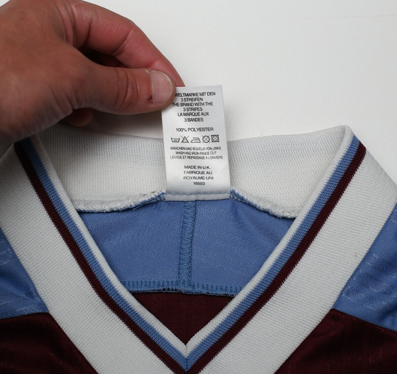 1998/99 BURNLEY FC Vintage adidas Home Football Shirt Jersey (L) - Image 11