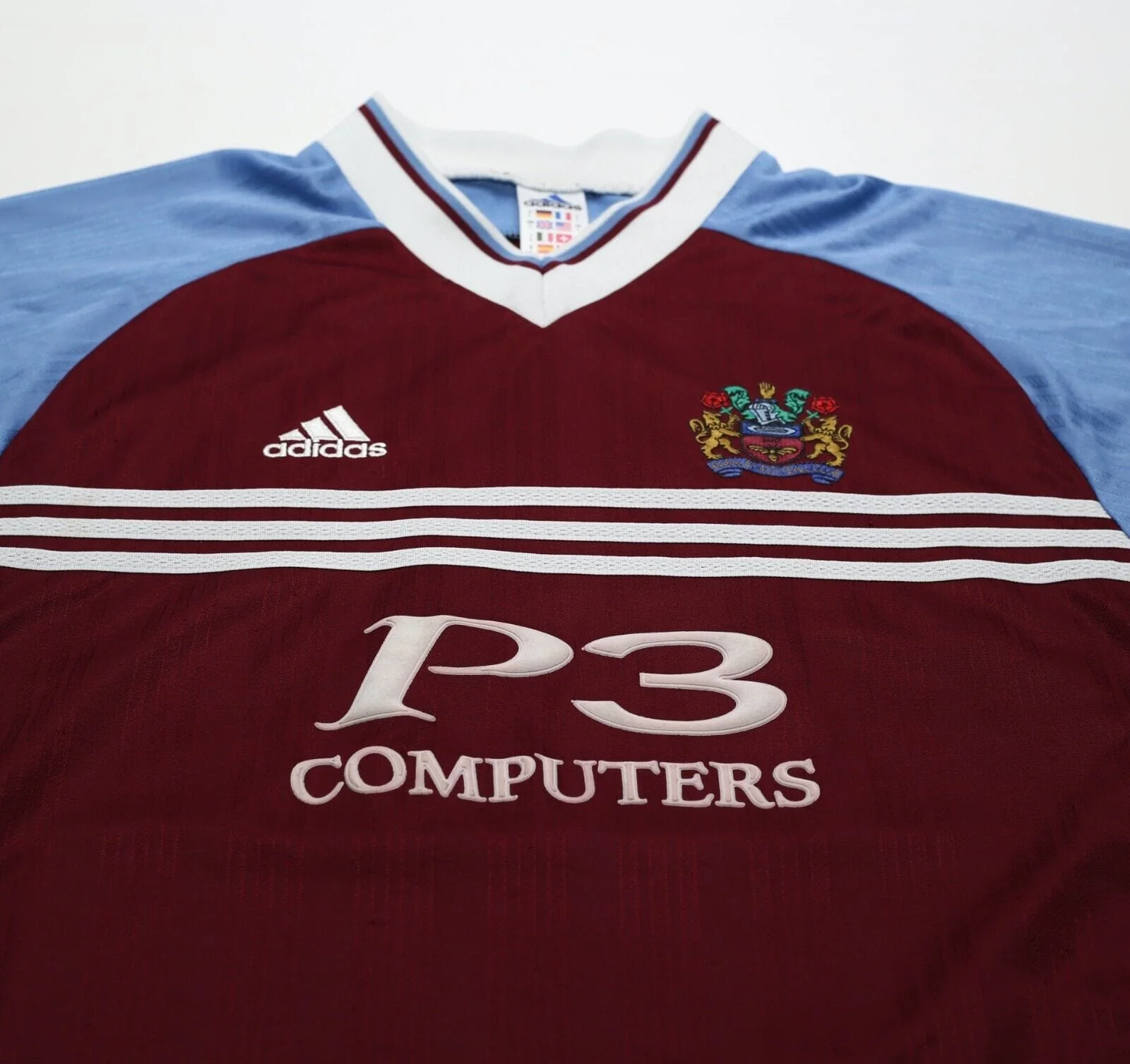1998/99 BURNLEY FC Vintage adidas Home Football Shirt Jersey (L) - Image 4