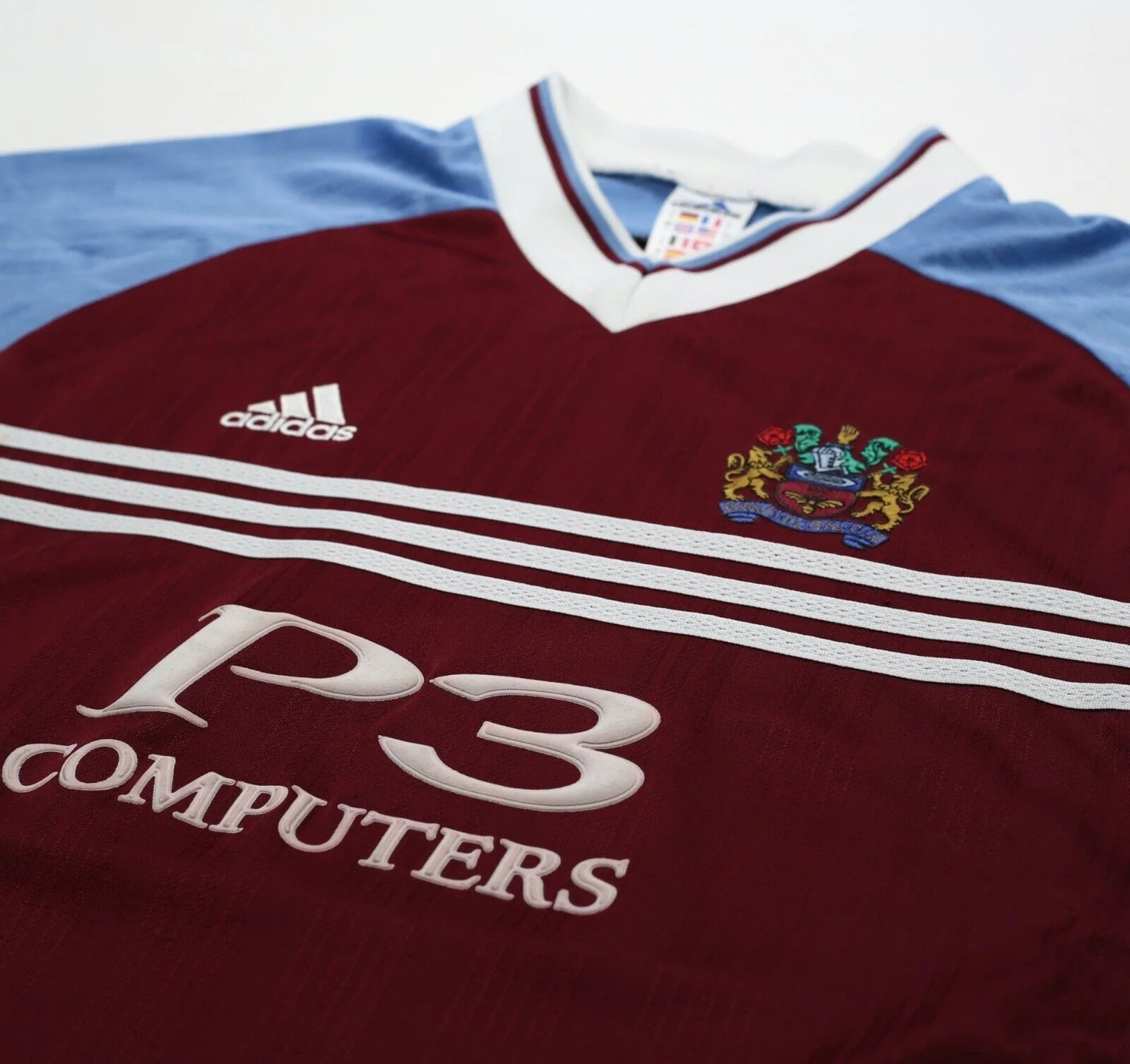 1998/99 BURNLEY FC Vintage adidas Home Football Shirt Jersey (L) - Image 5