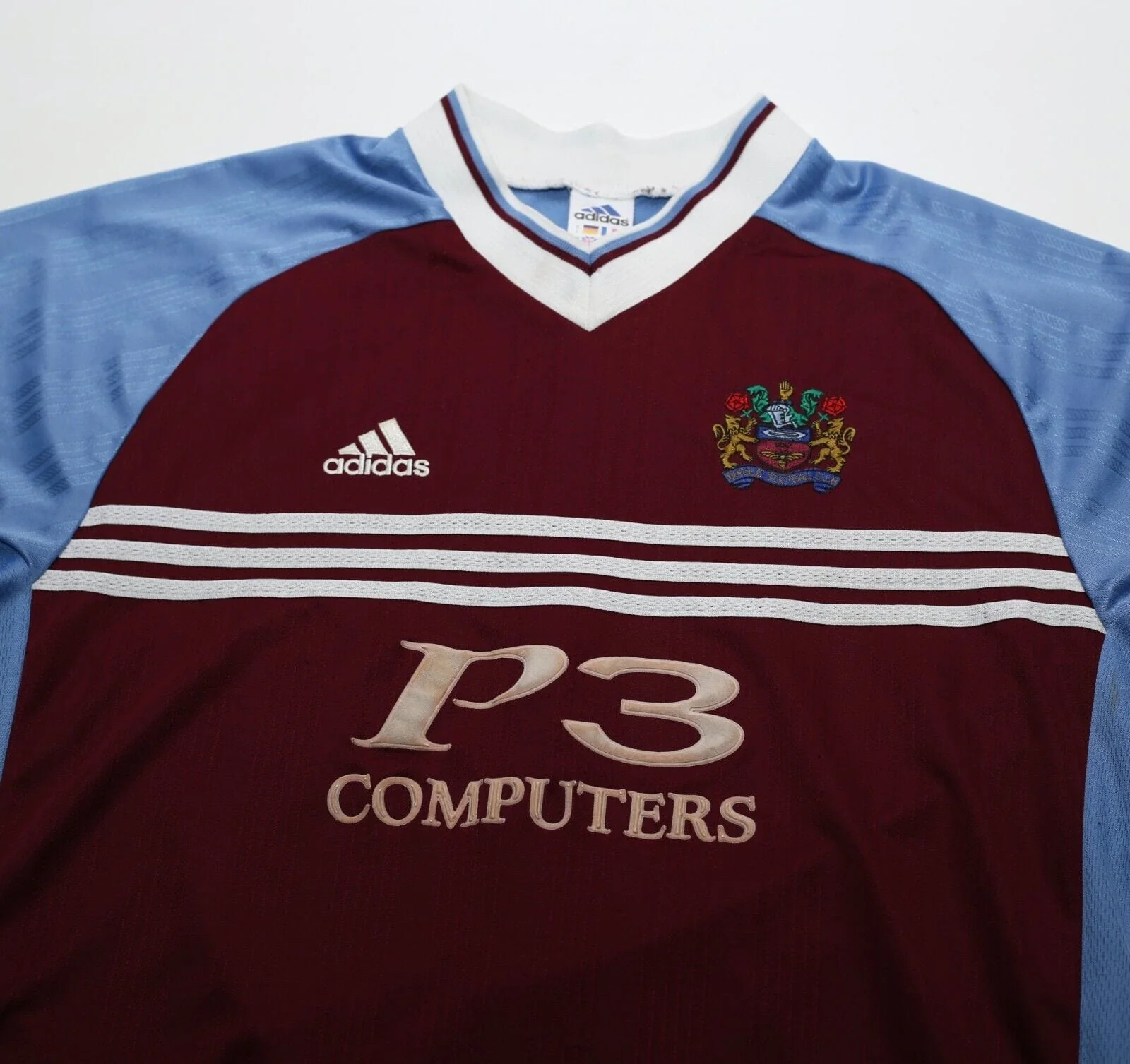 1998/99 BURNLEY FC Vintage adidas Home Football Shirt (L) - Image 3