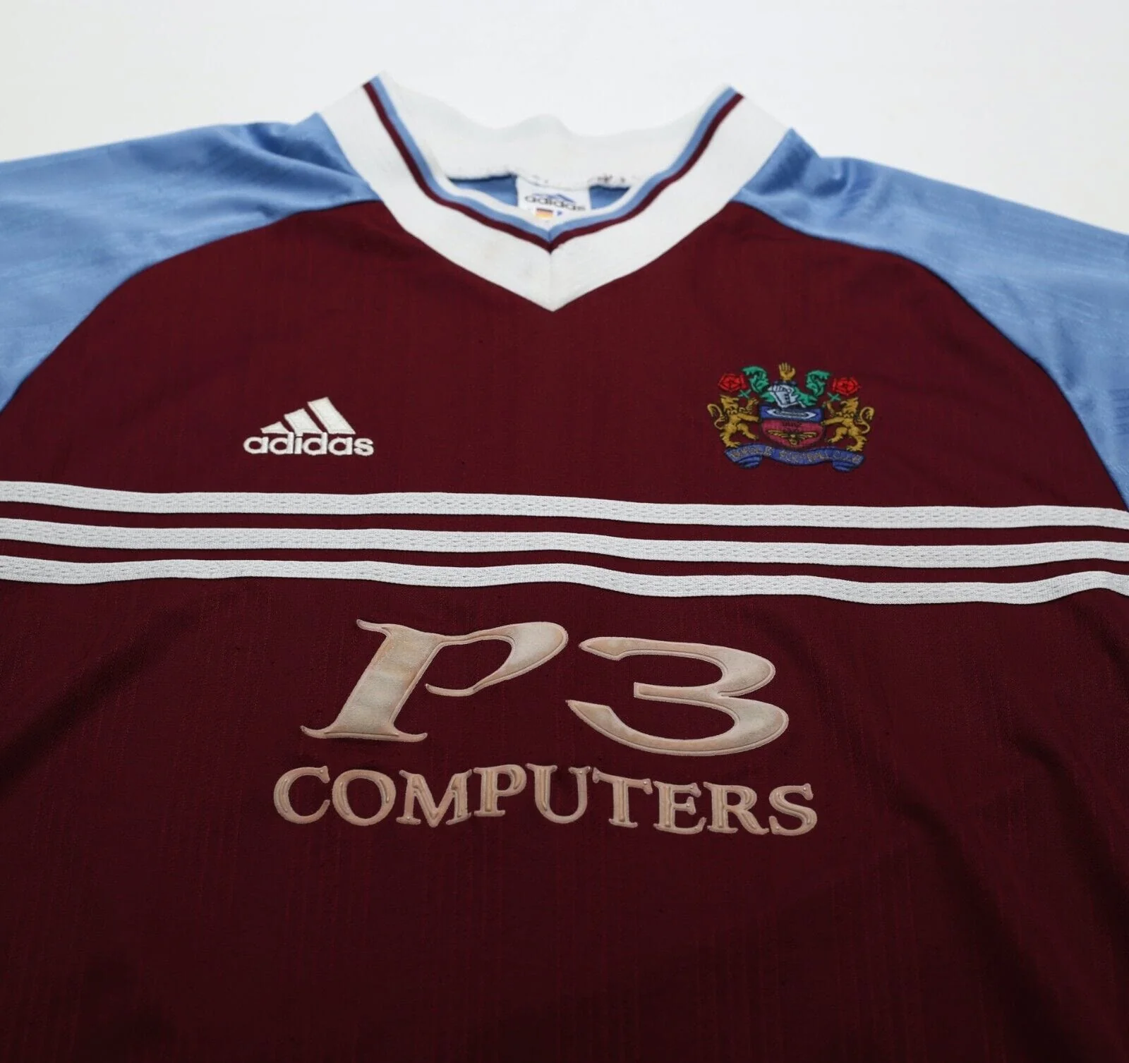 1998/99 BURNLEY FC Vintage adidas Home Football Shirt (L) - Image 4