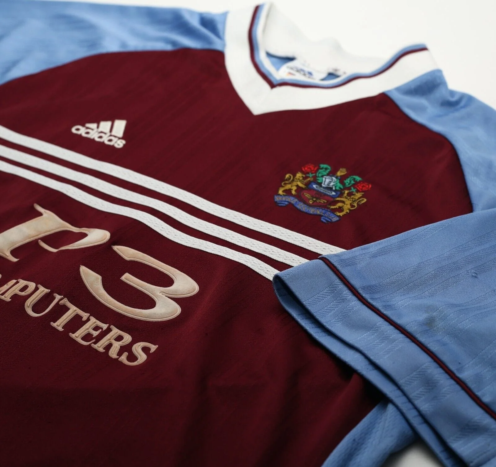 1998/99 BURNLEY FC Vintage adidas Home Football Shirt (L) - Image 6