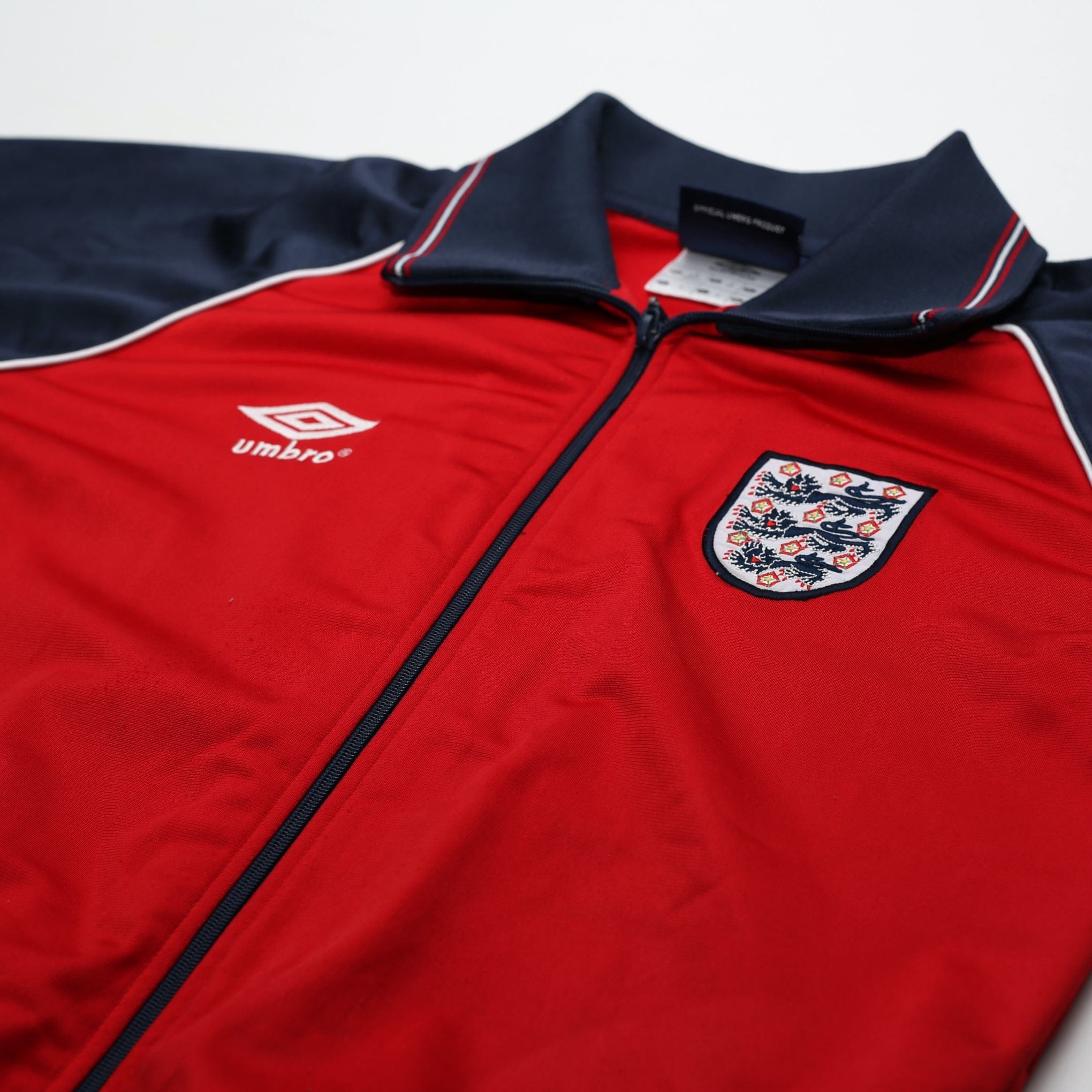 1999/00 England Retro Umbro Football Track Top Jacket (S) 80's Style - Image 5