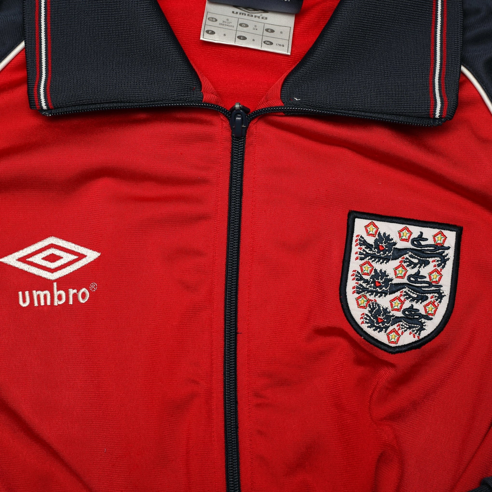 1999/00 England Retro Umbro Football Track Top Jacket (S) 80's Style - Image 8